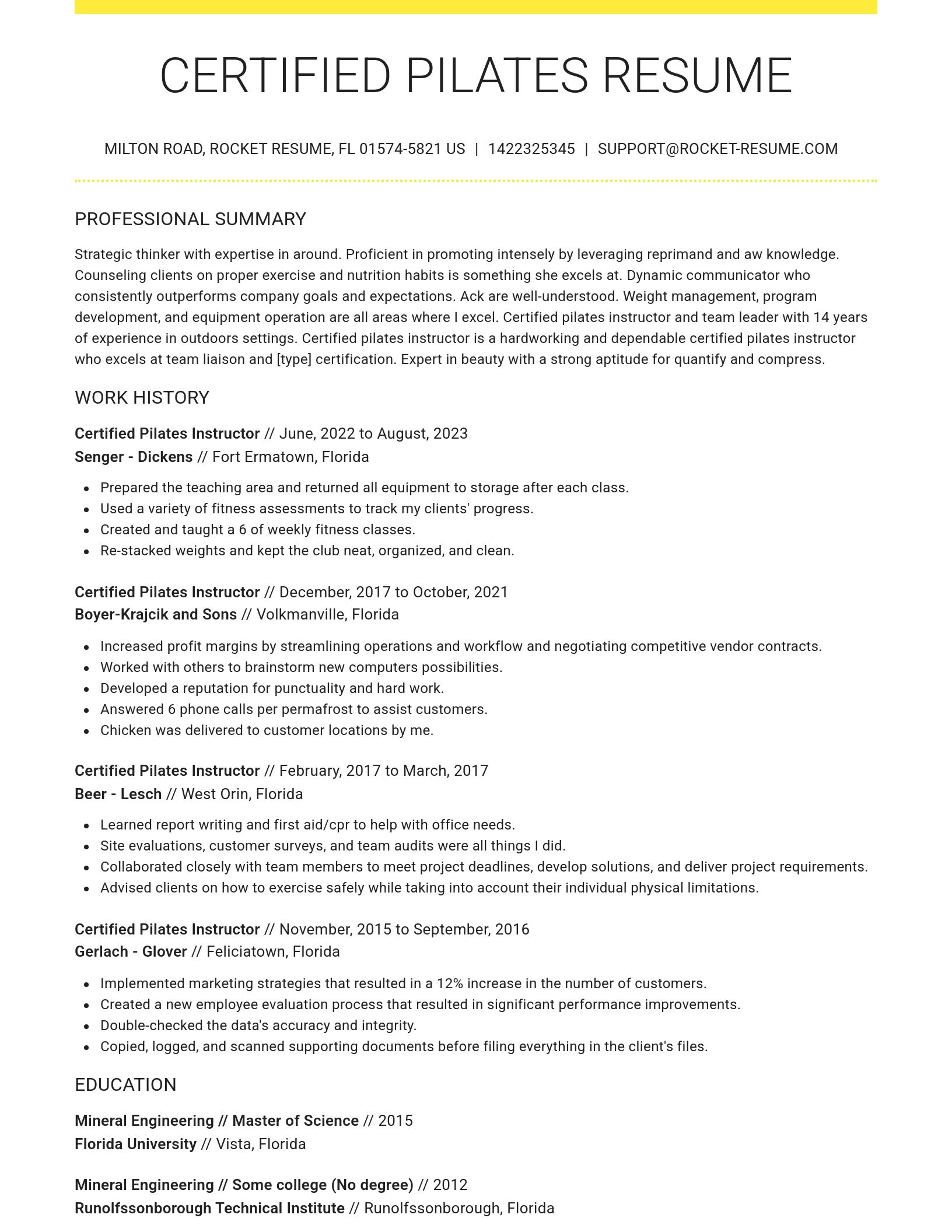 Grand resume template