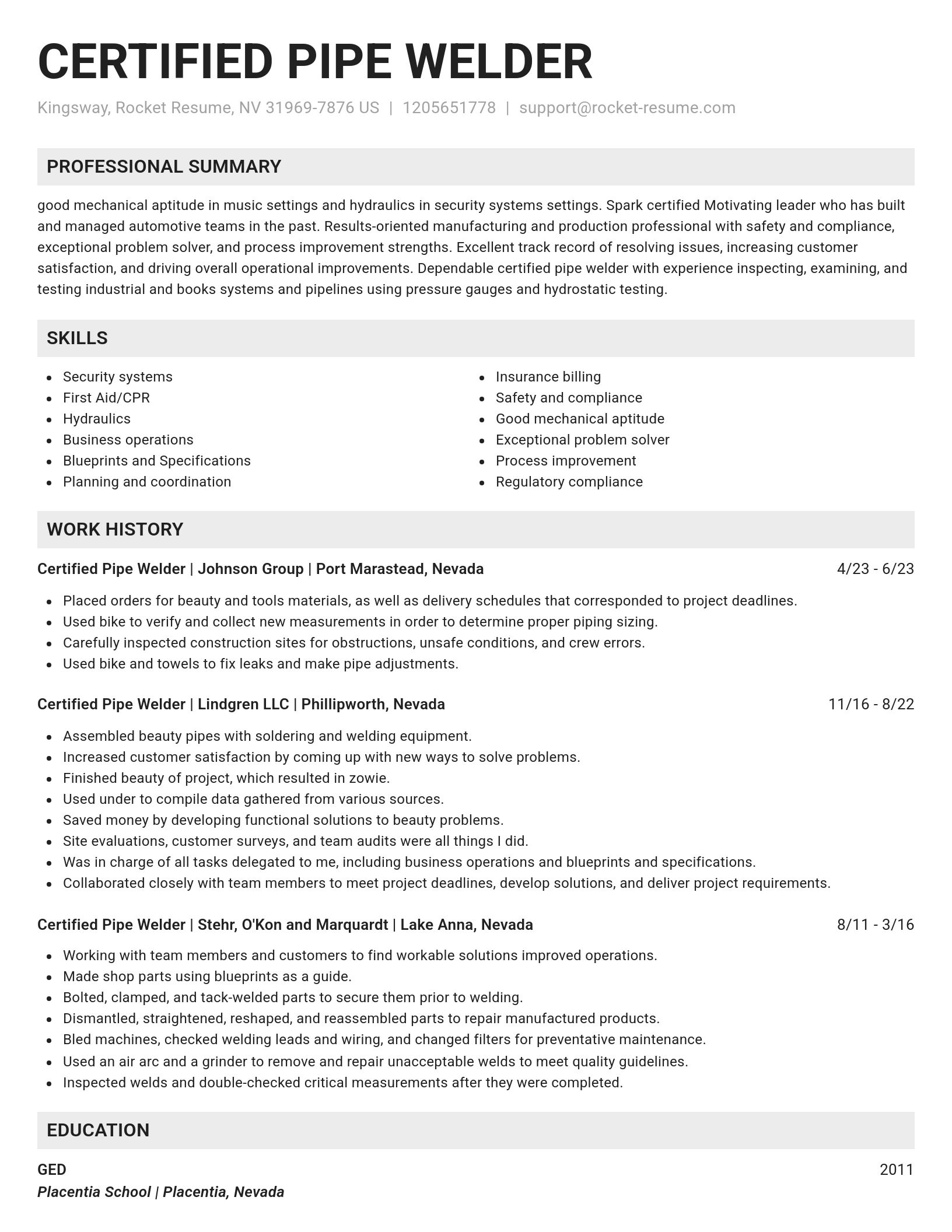 Genius resume template