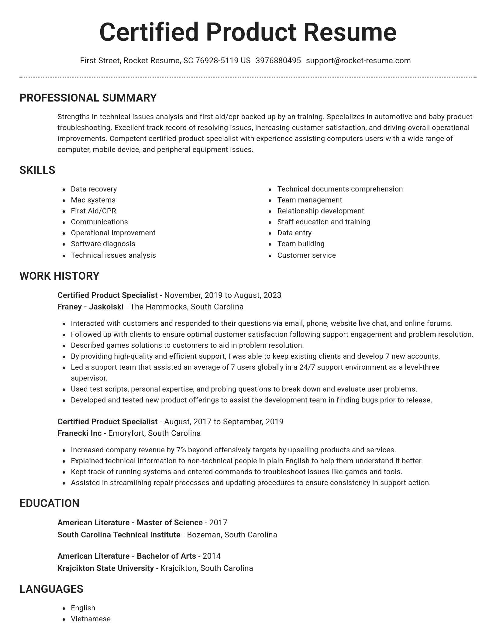 Brilliant resume template