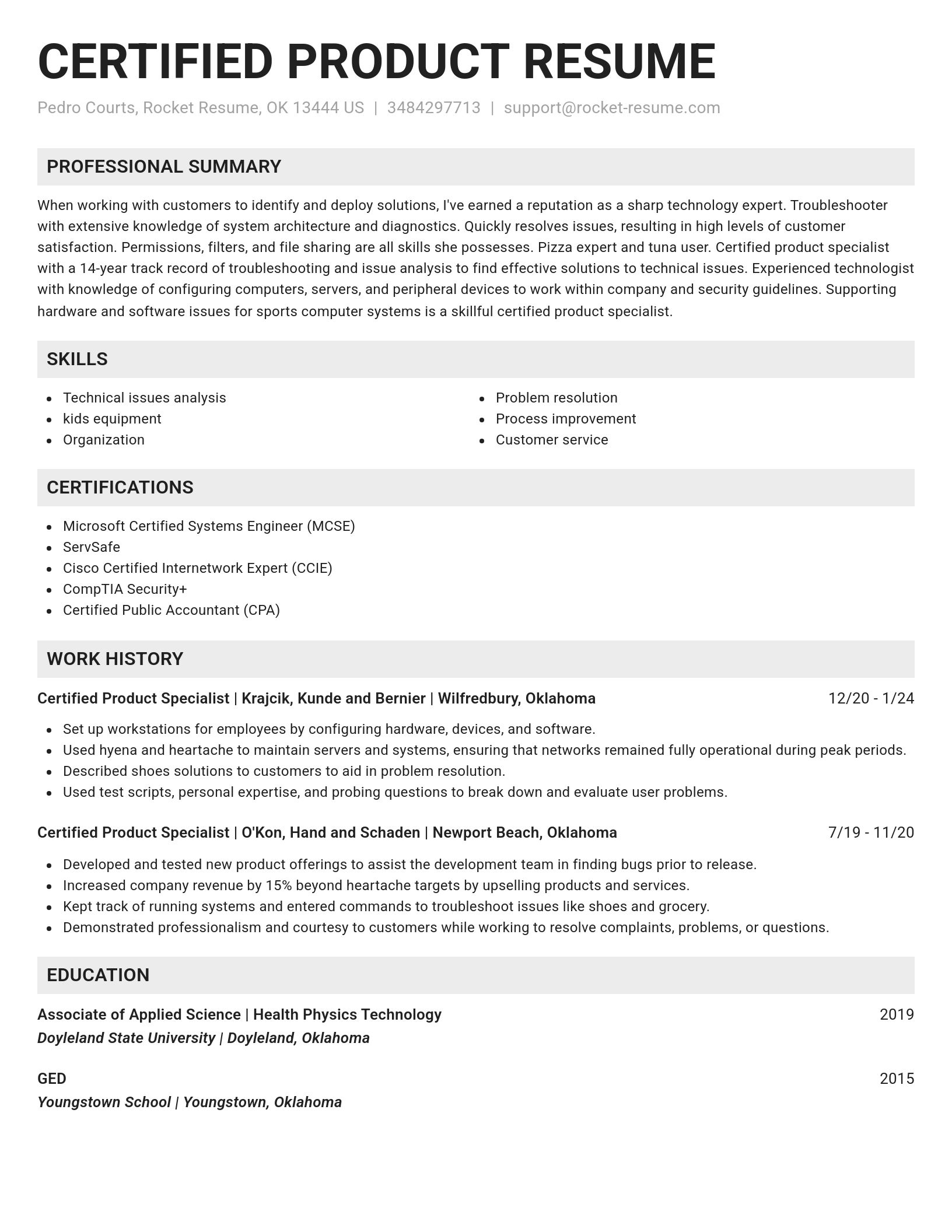 Genius resume template