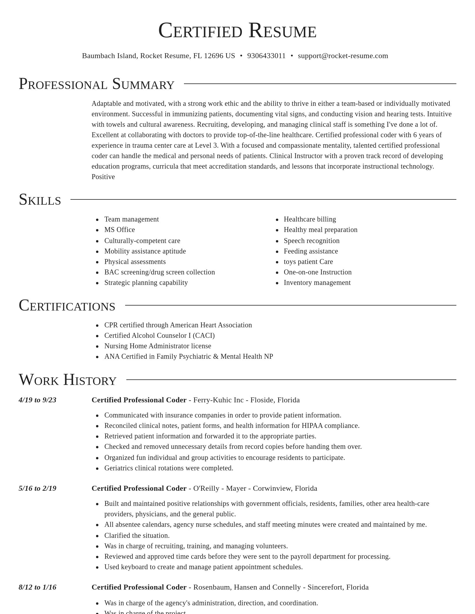Director resume template