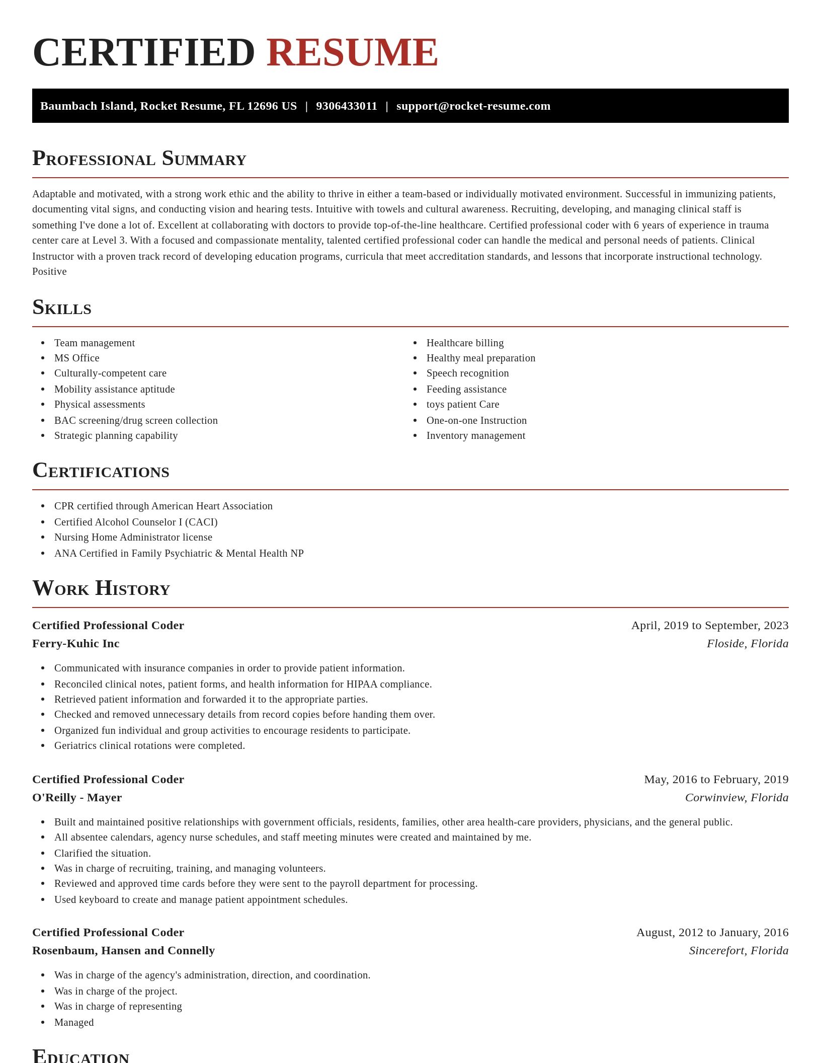 Exquisite resume template