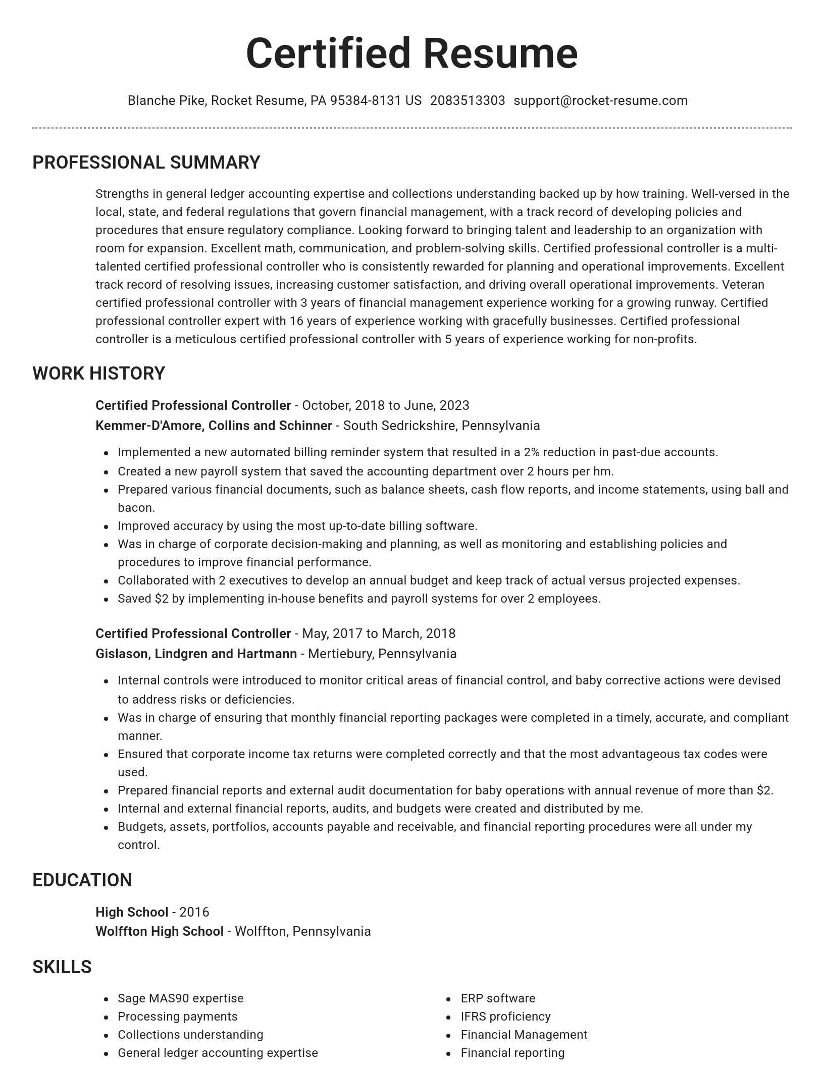 Brilliant resume template