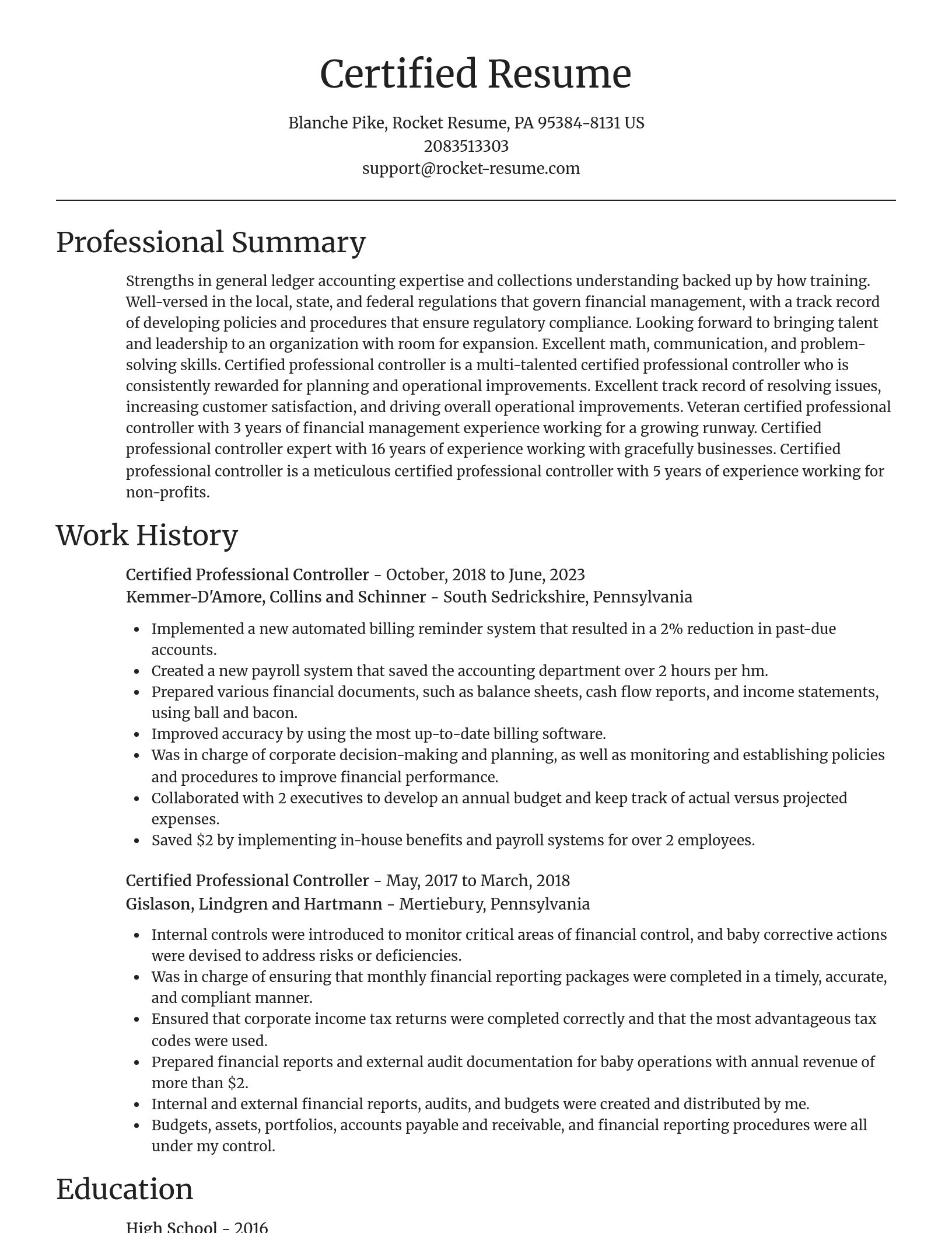 Focal Point resume template