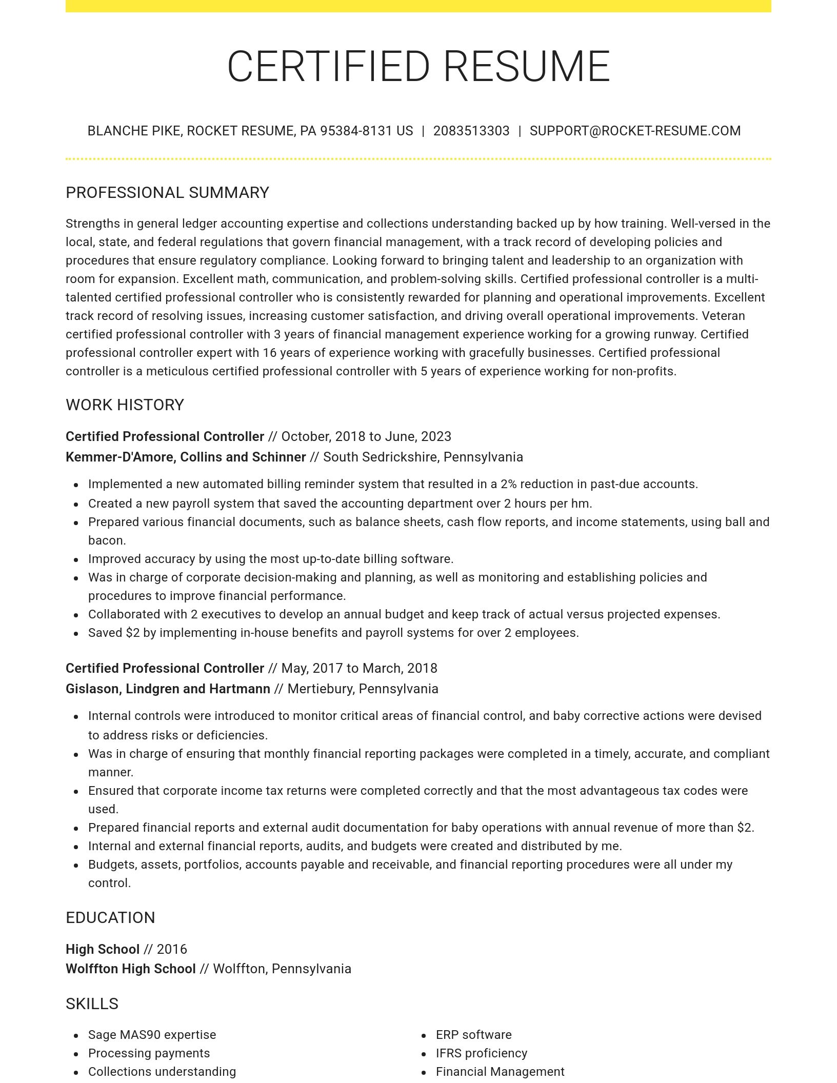 Grand resume template