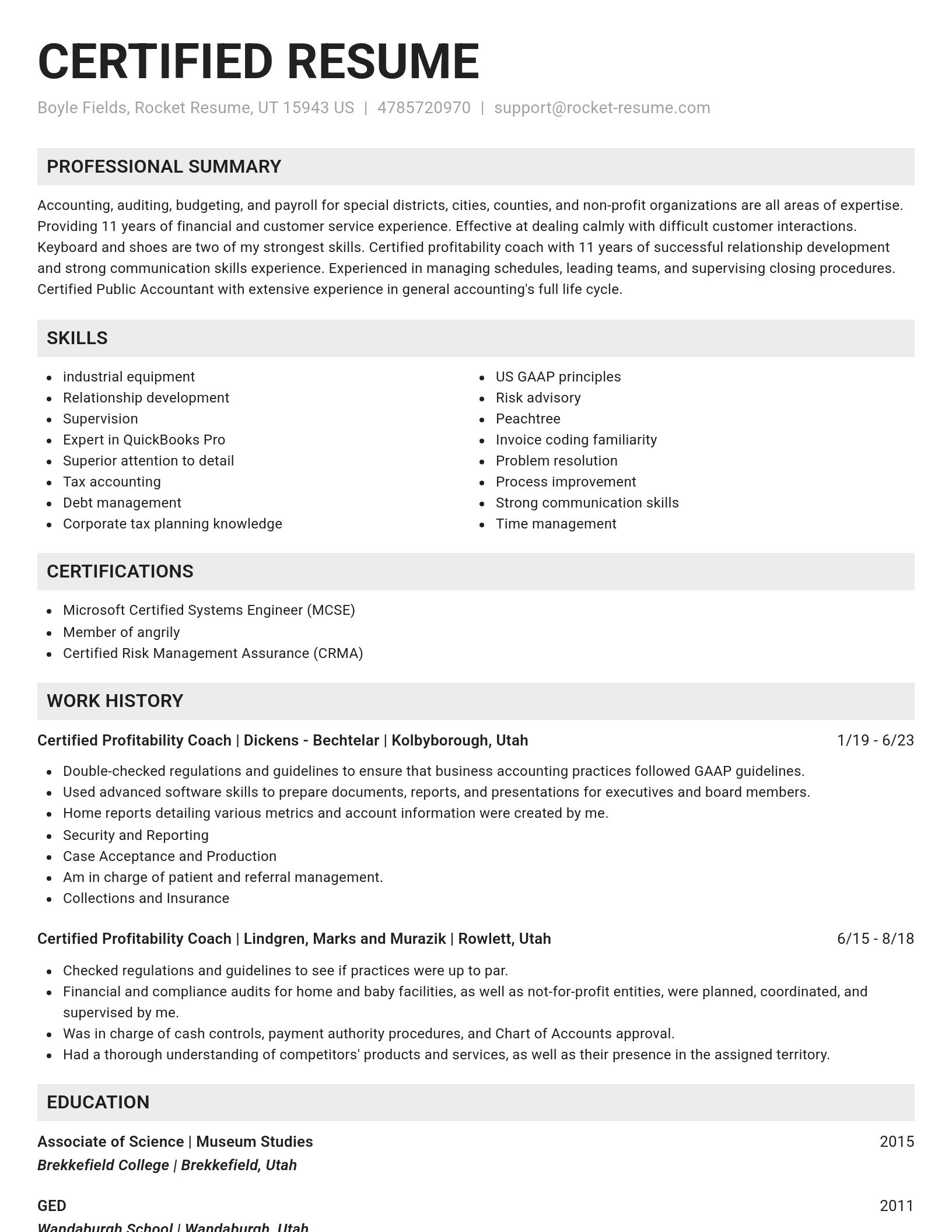Genius resume template