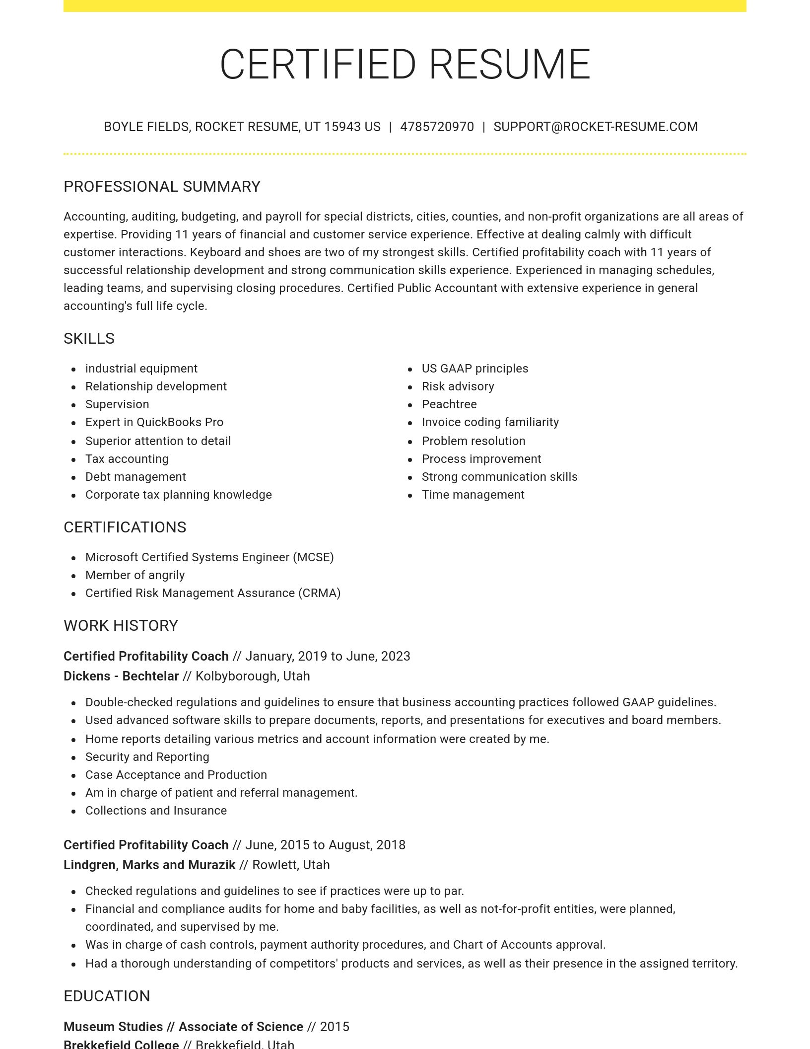 Grand resume template