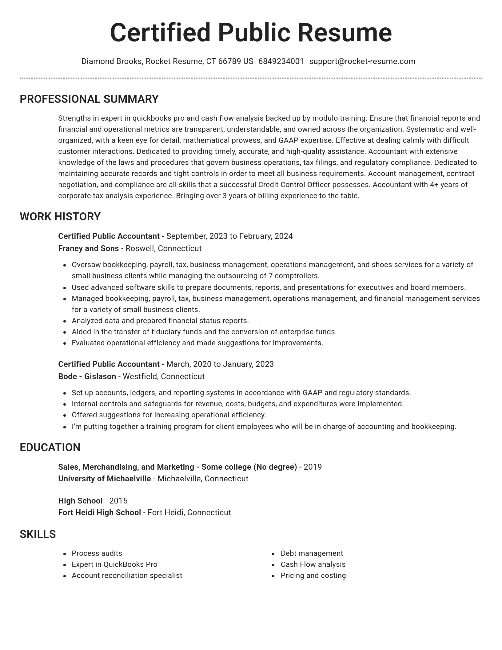 Brilliant resume template