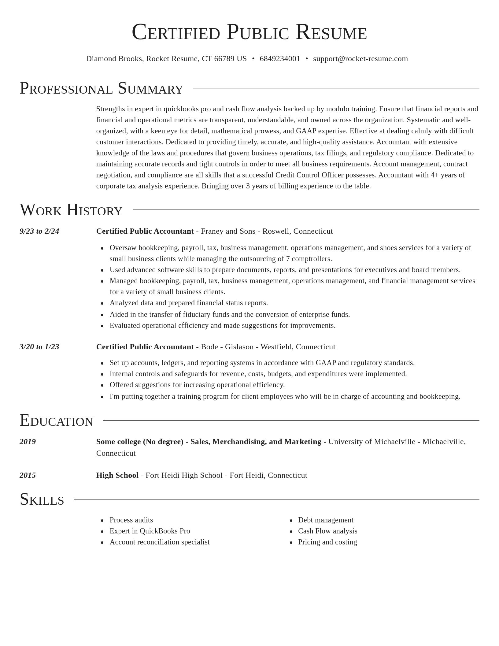 Director resume template