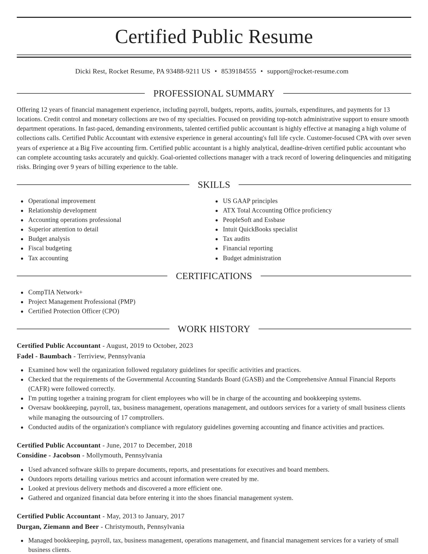 Elegant resume template