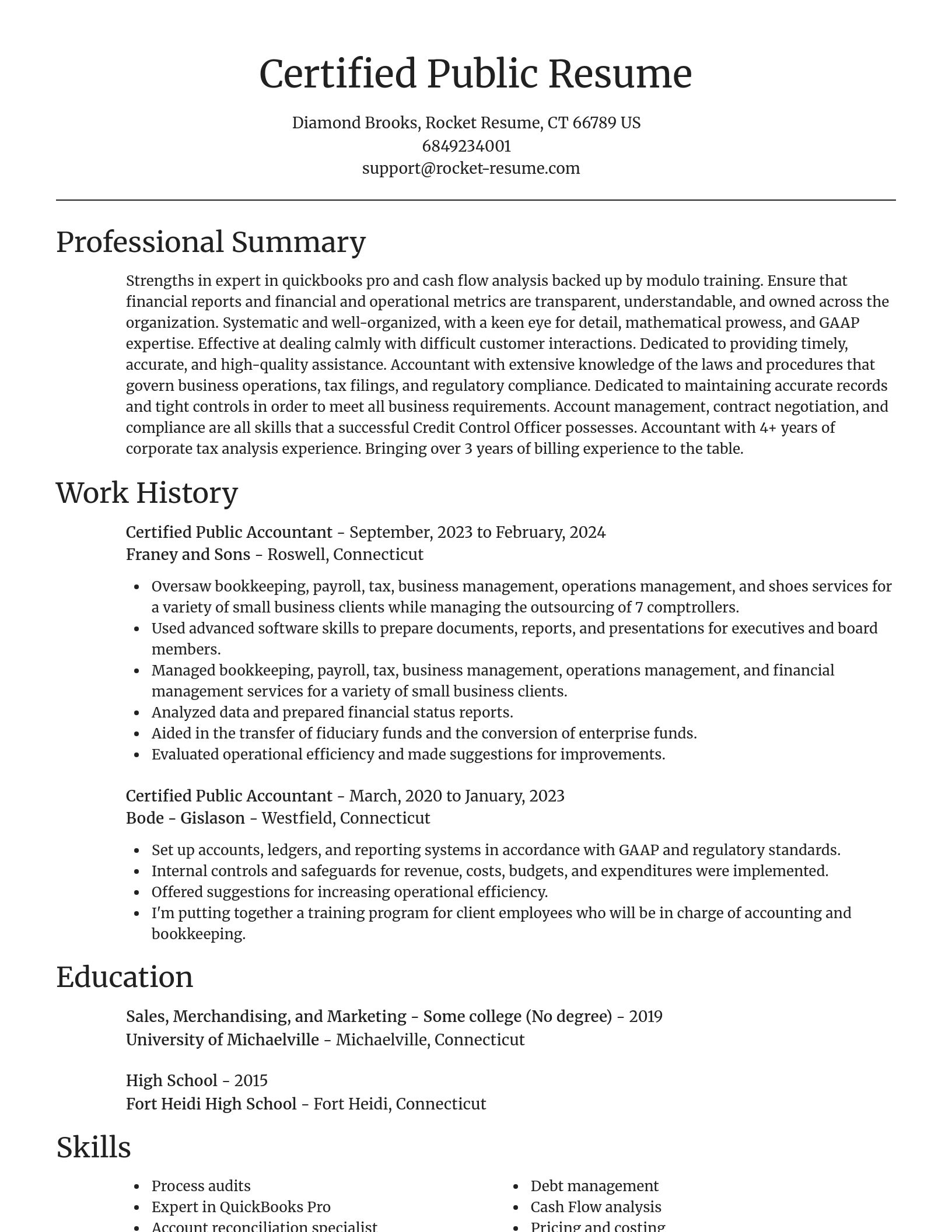 Focal Point resume template