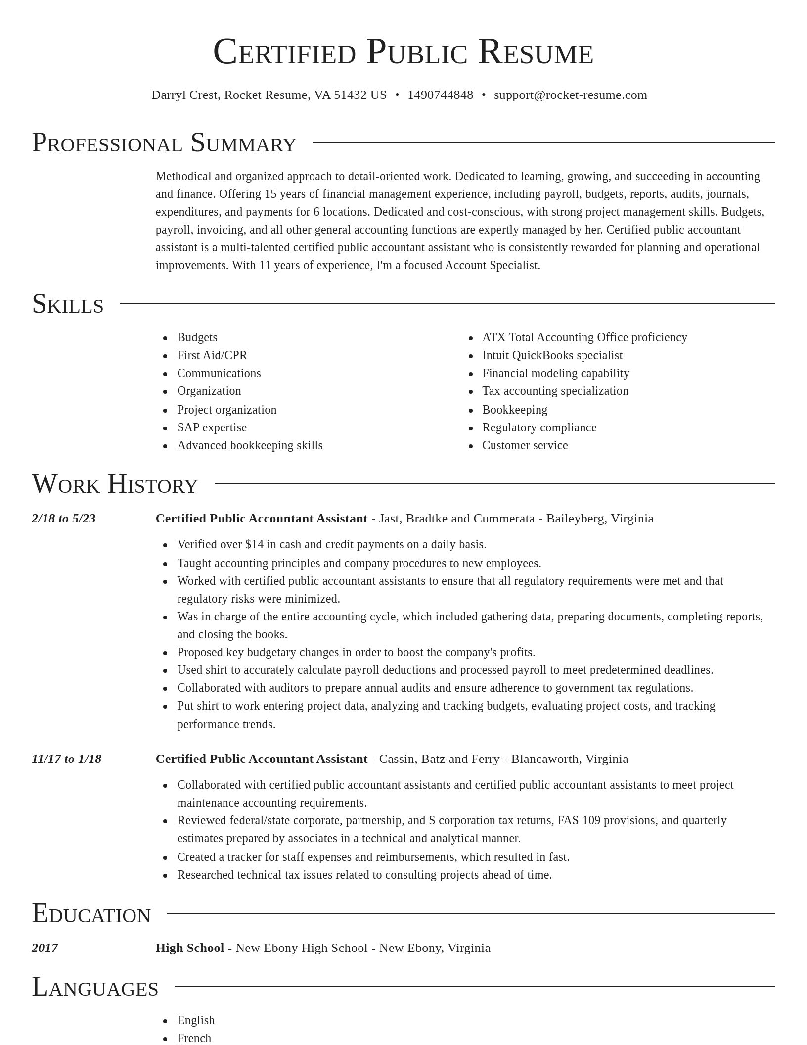 Director resume template