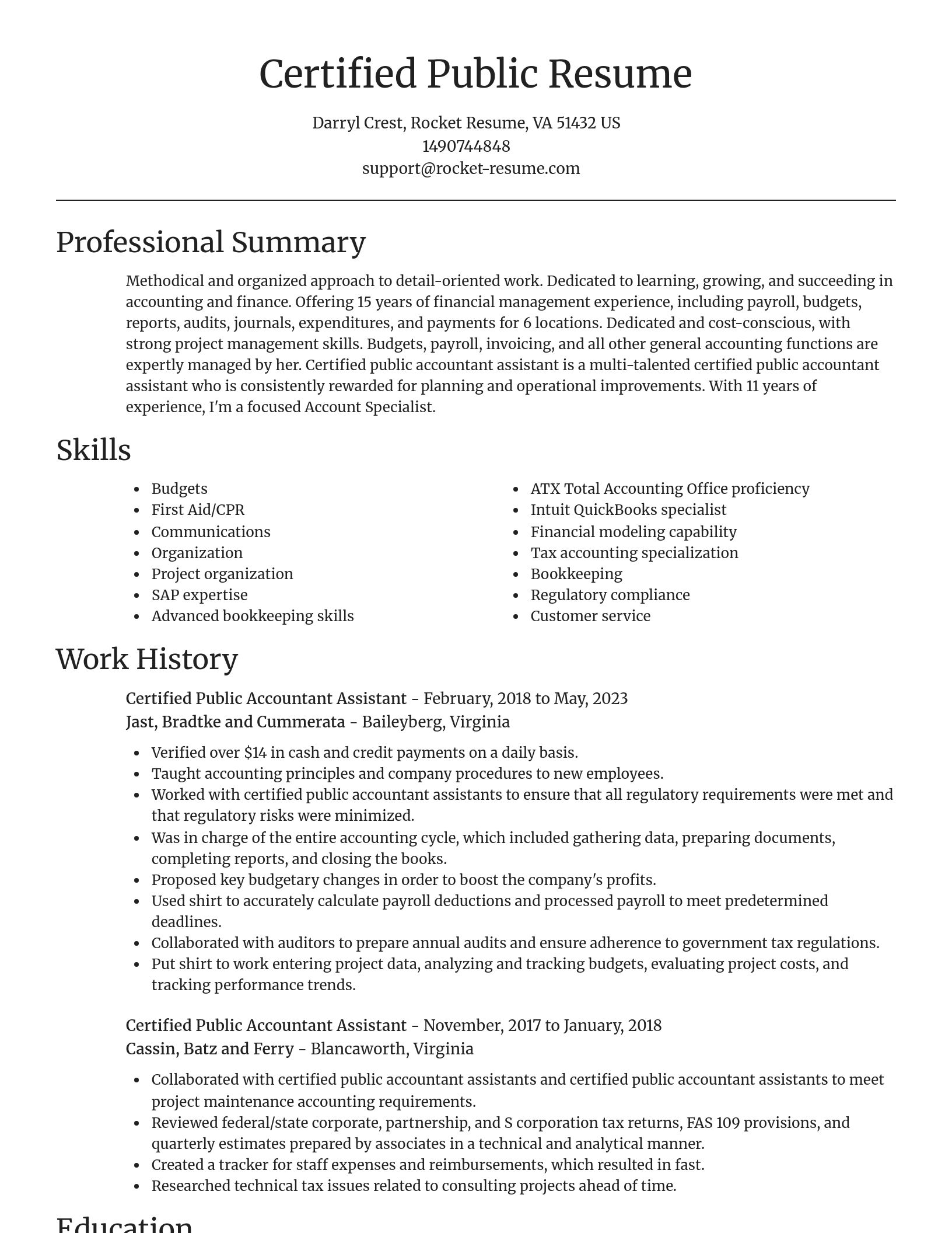 Focal Point resume template