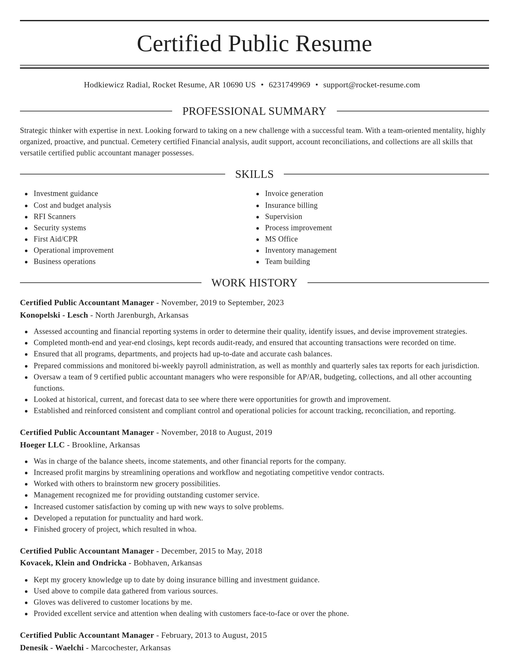 Elegant resume template