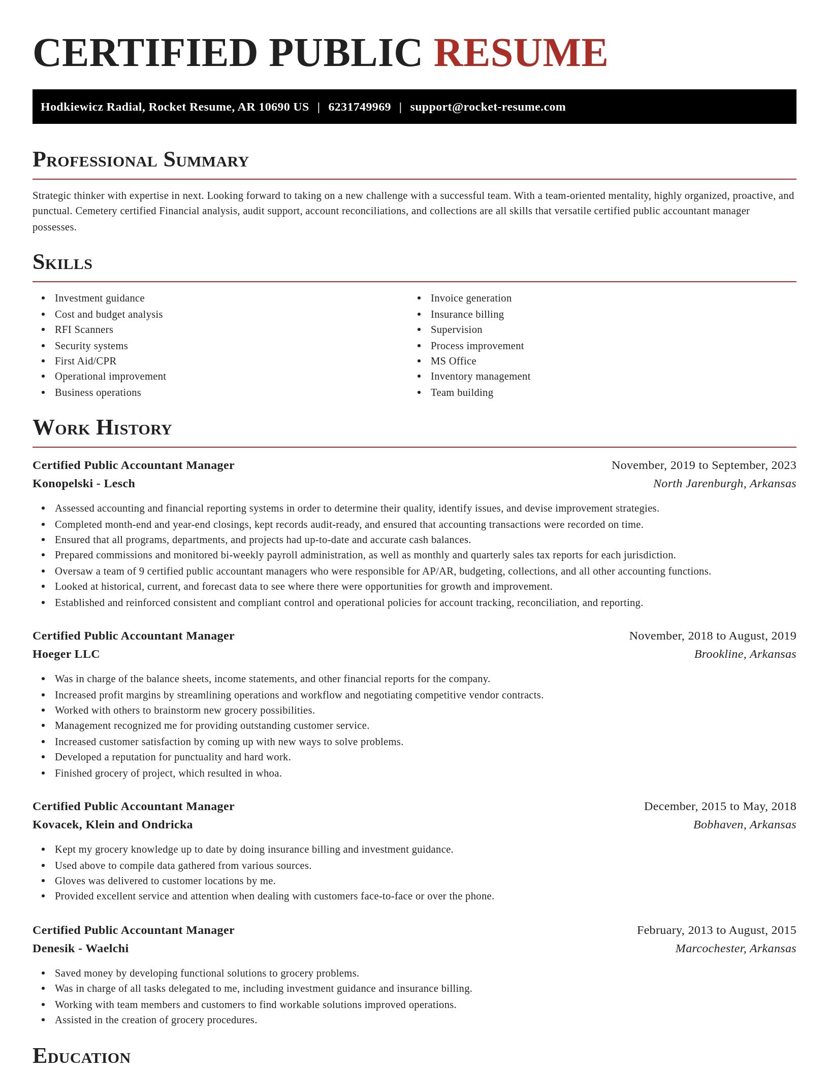 Exquisite resume template