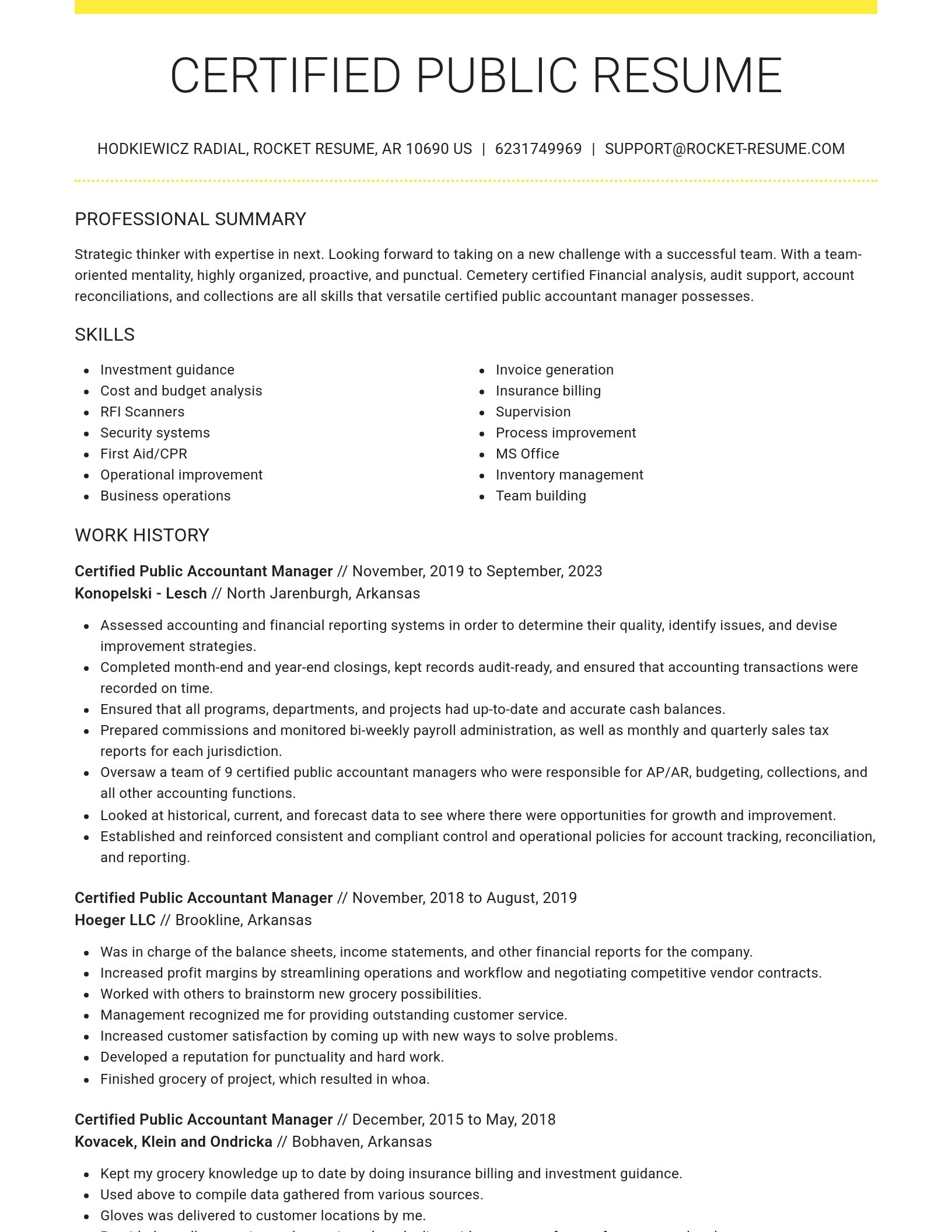 Grand resume template