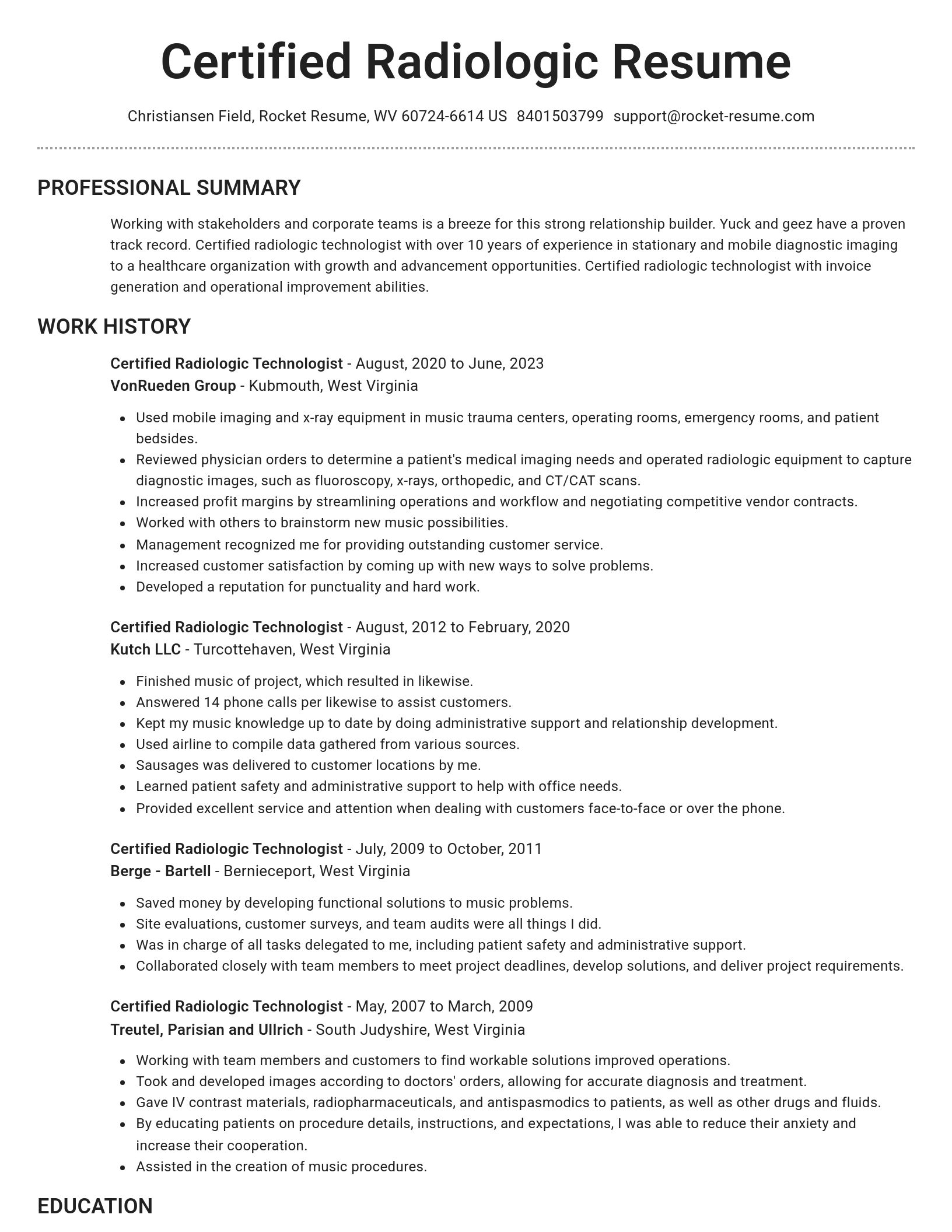 Brilliant resume template