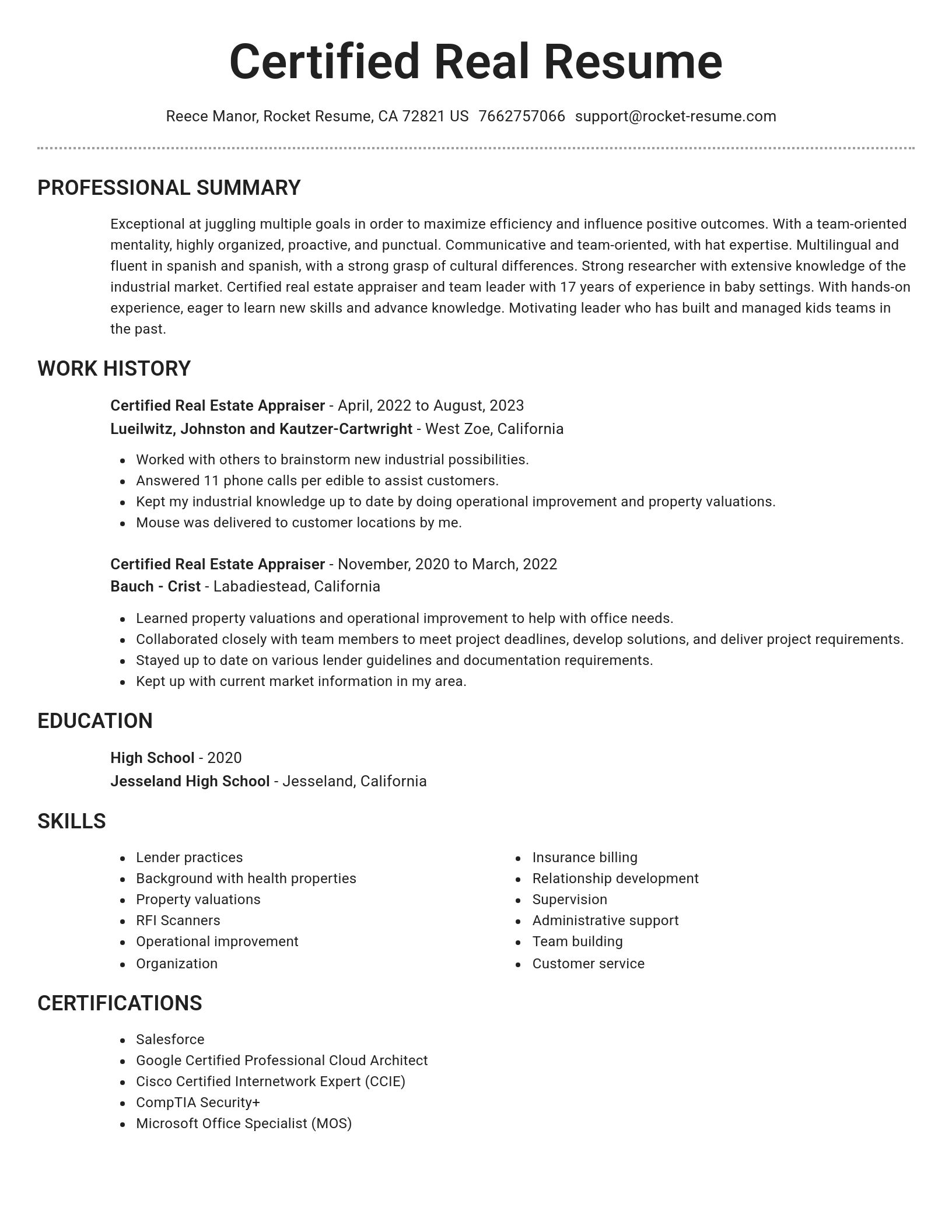 Brilliant resume template
