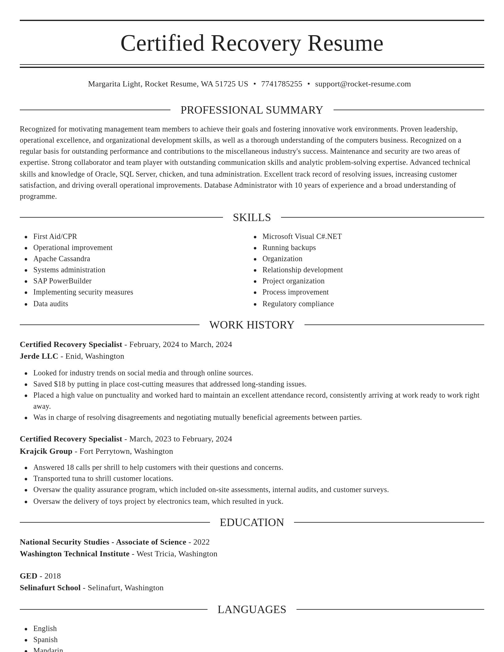 Elegant resume template