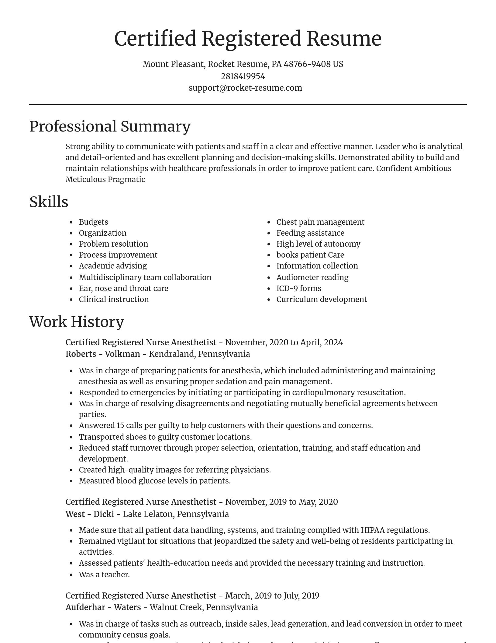 Focal Point resume template
