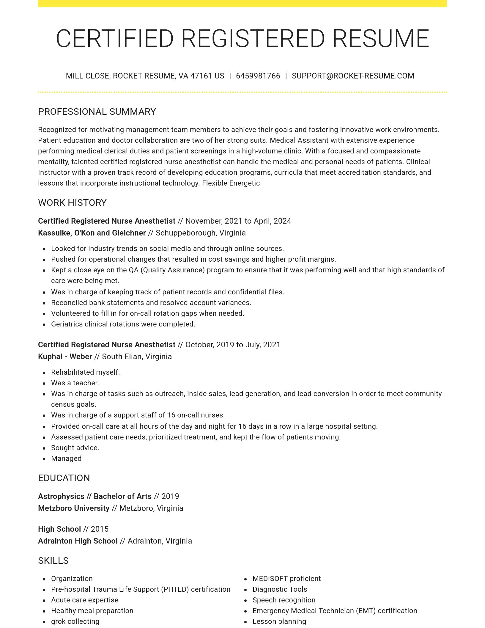 Grand resume template