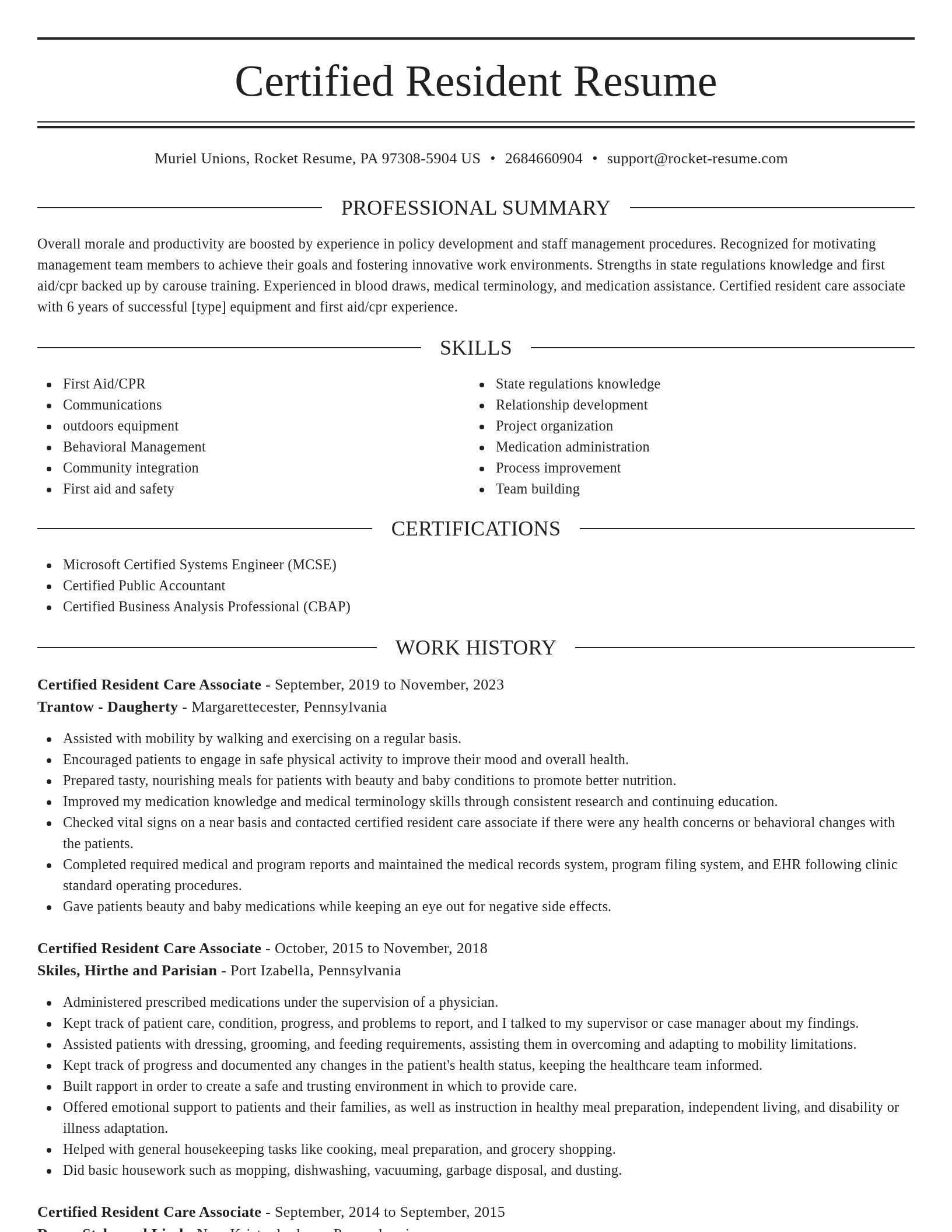 Elegant resume template