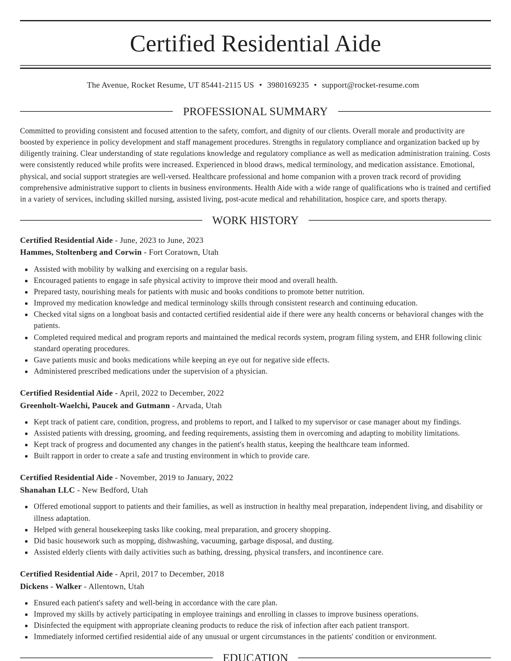 Elegant resume template