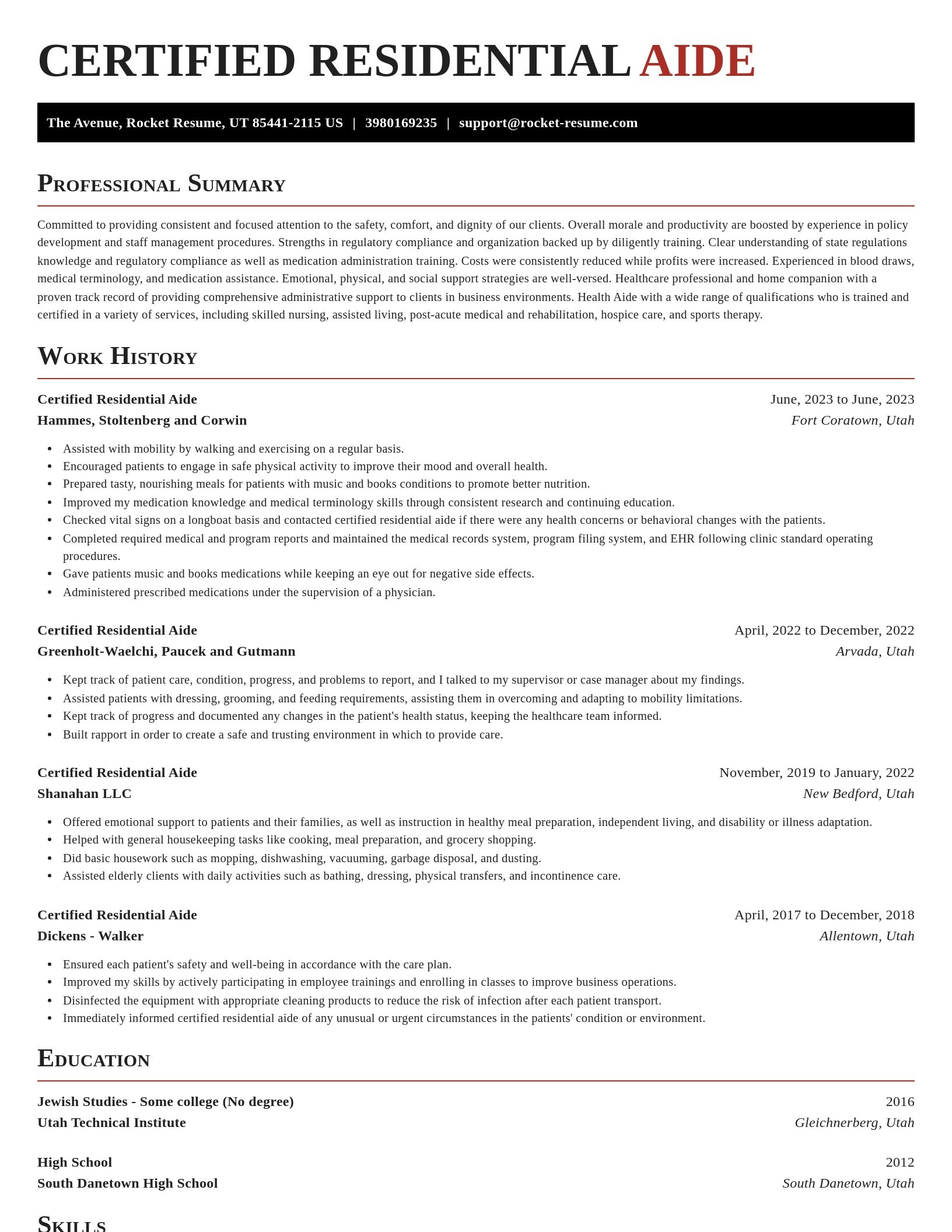Exquisite resume template