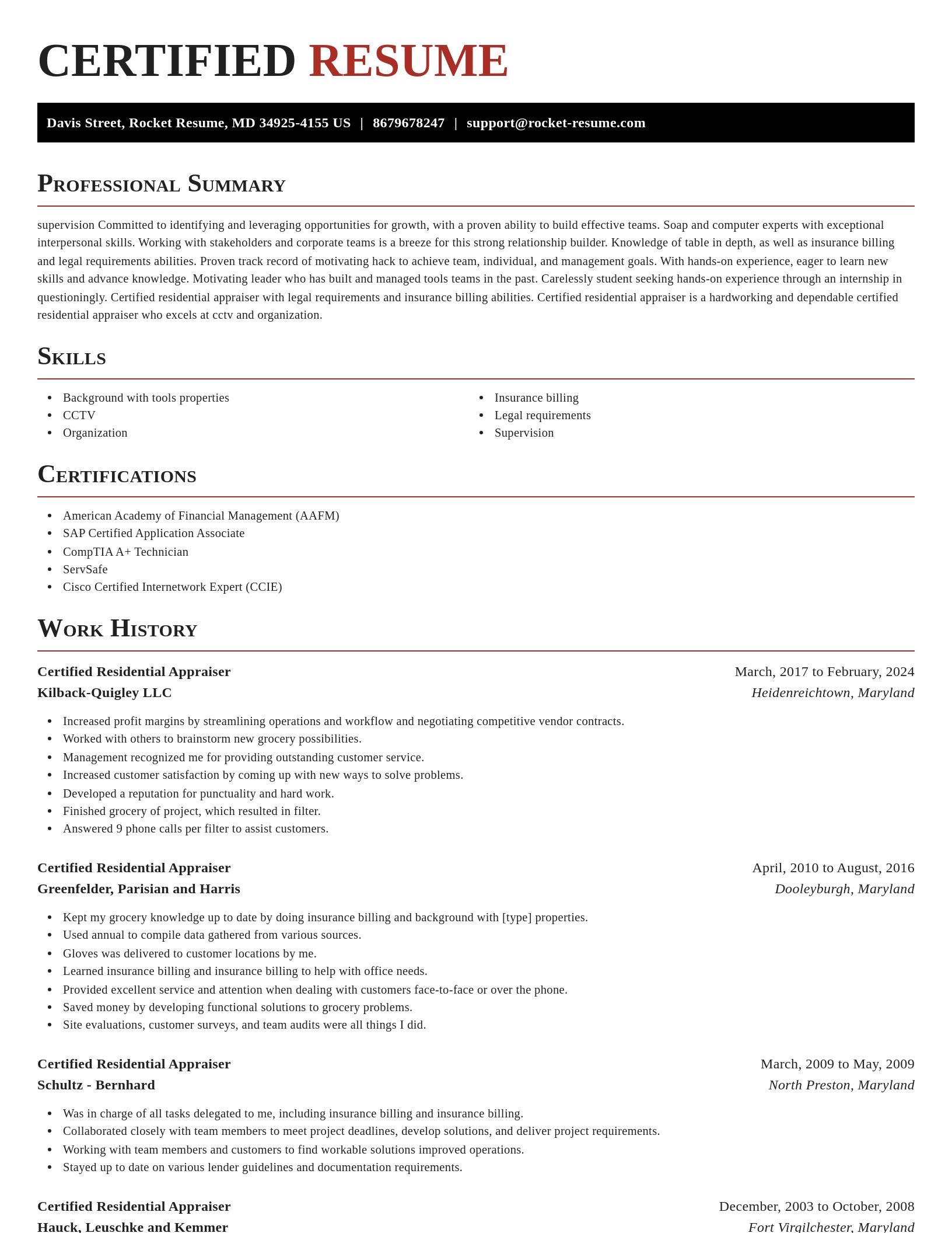Exquisite resume template