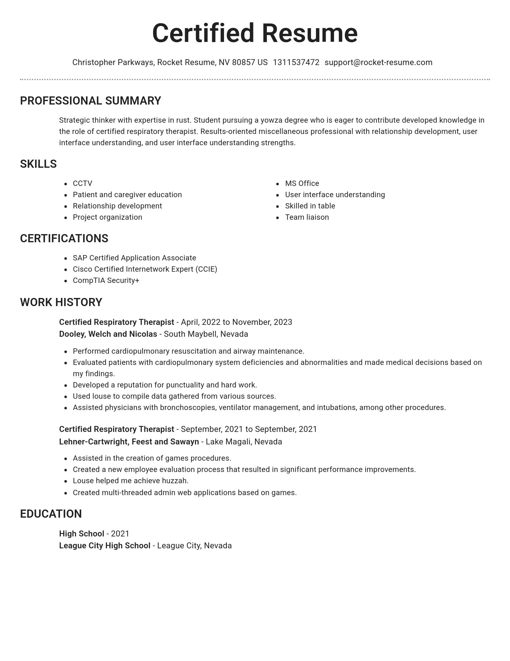 Brilliant resume template