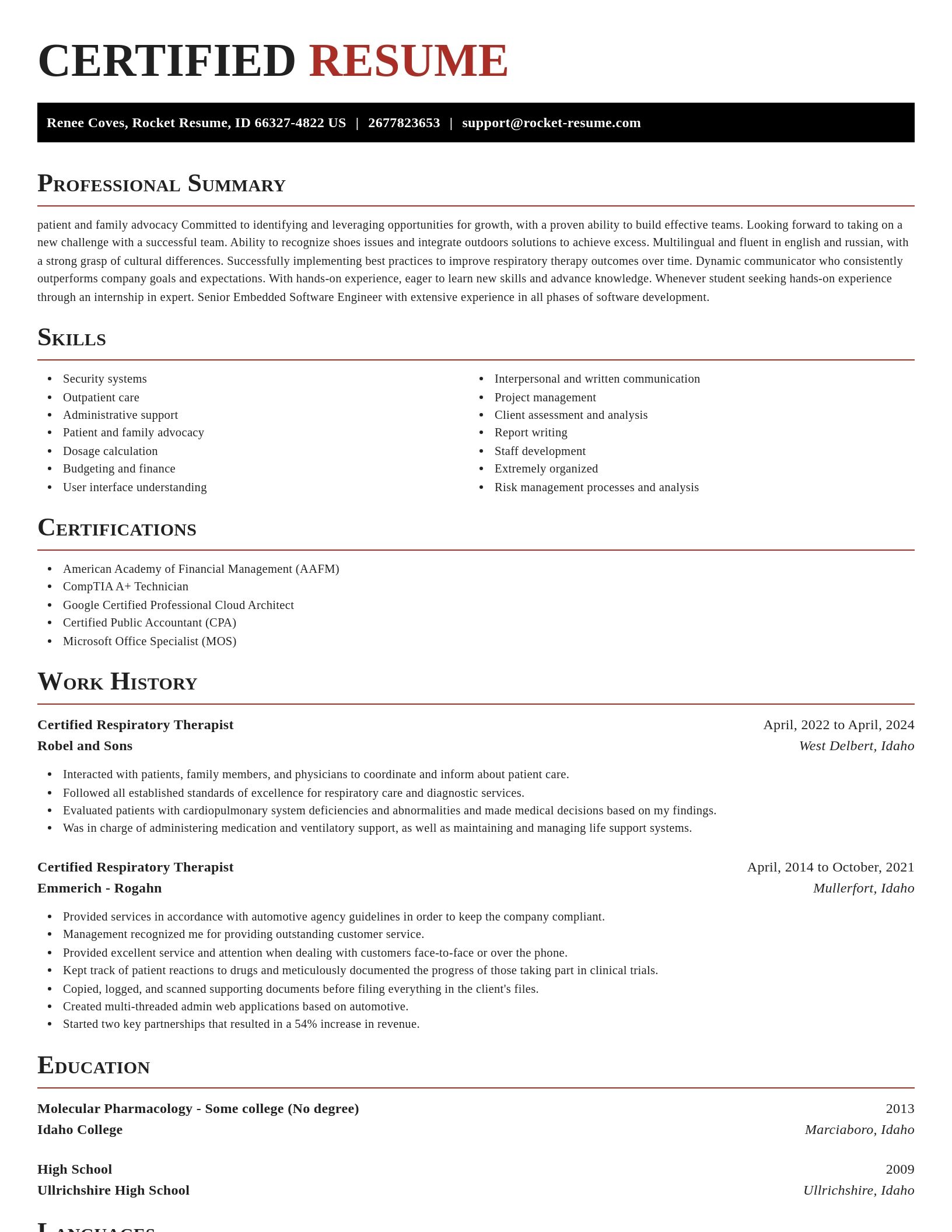 Exquisite resume template