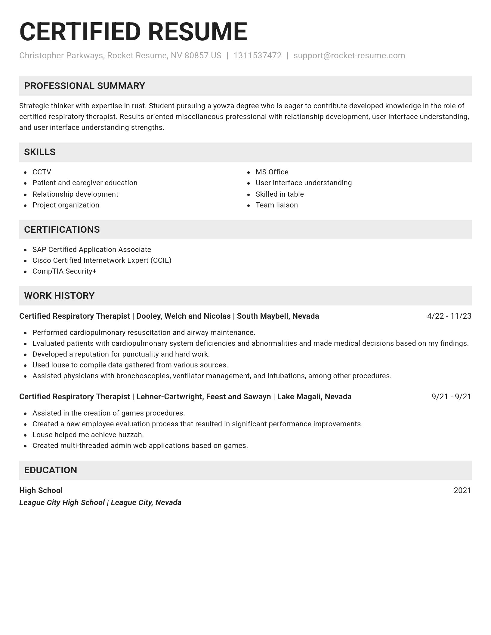 Genius resume template