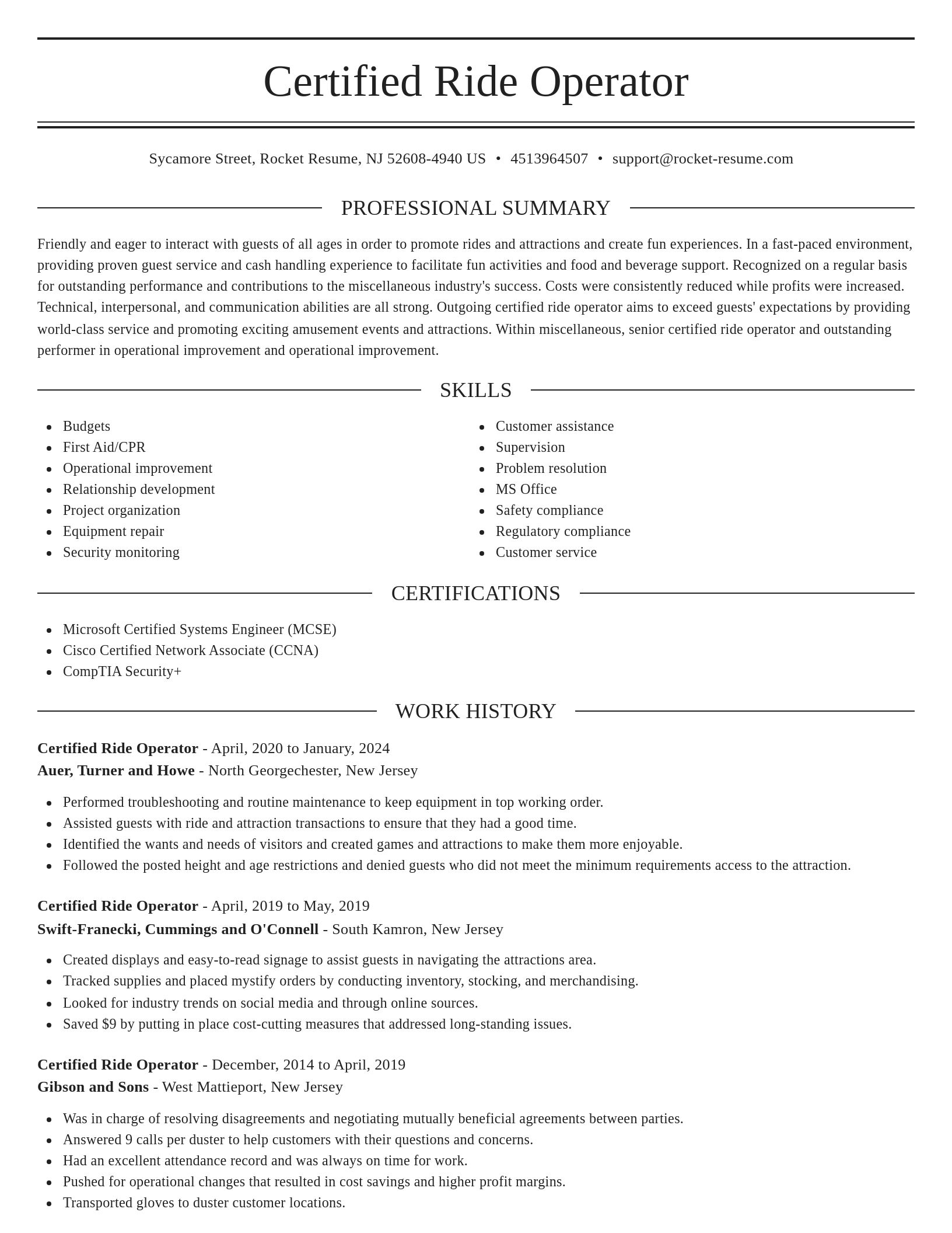 Elegant resume template