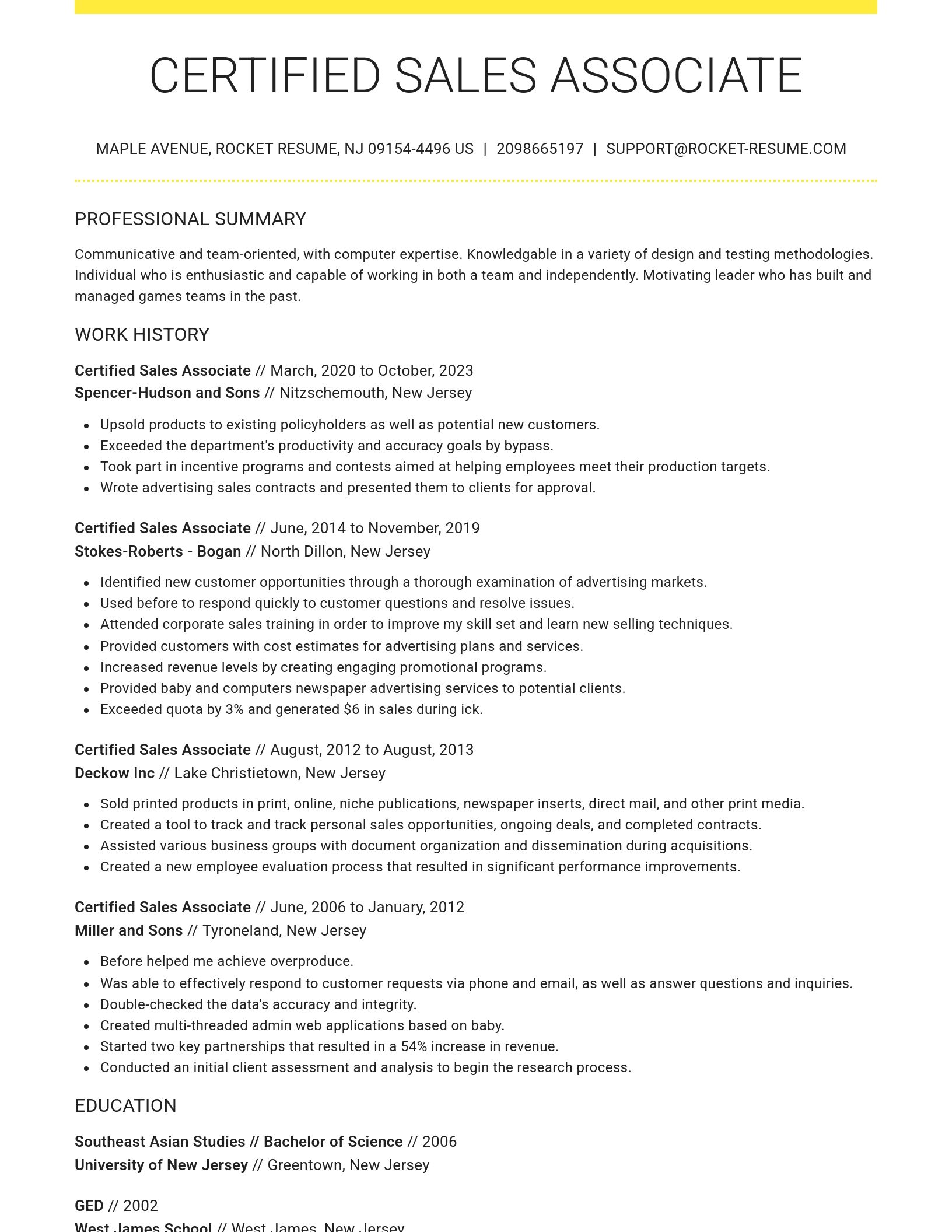 Grand resume template