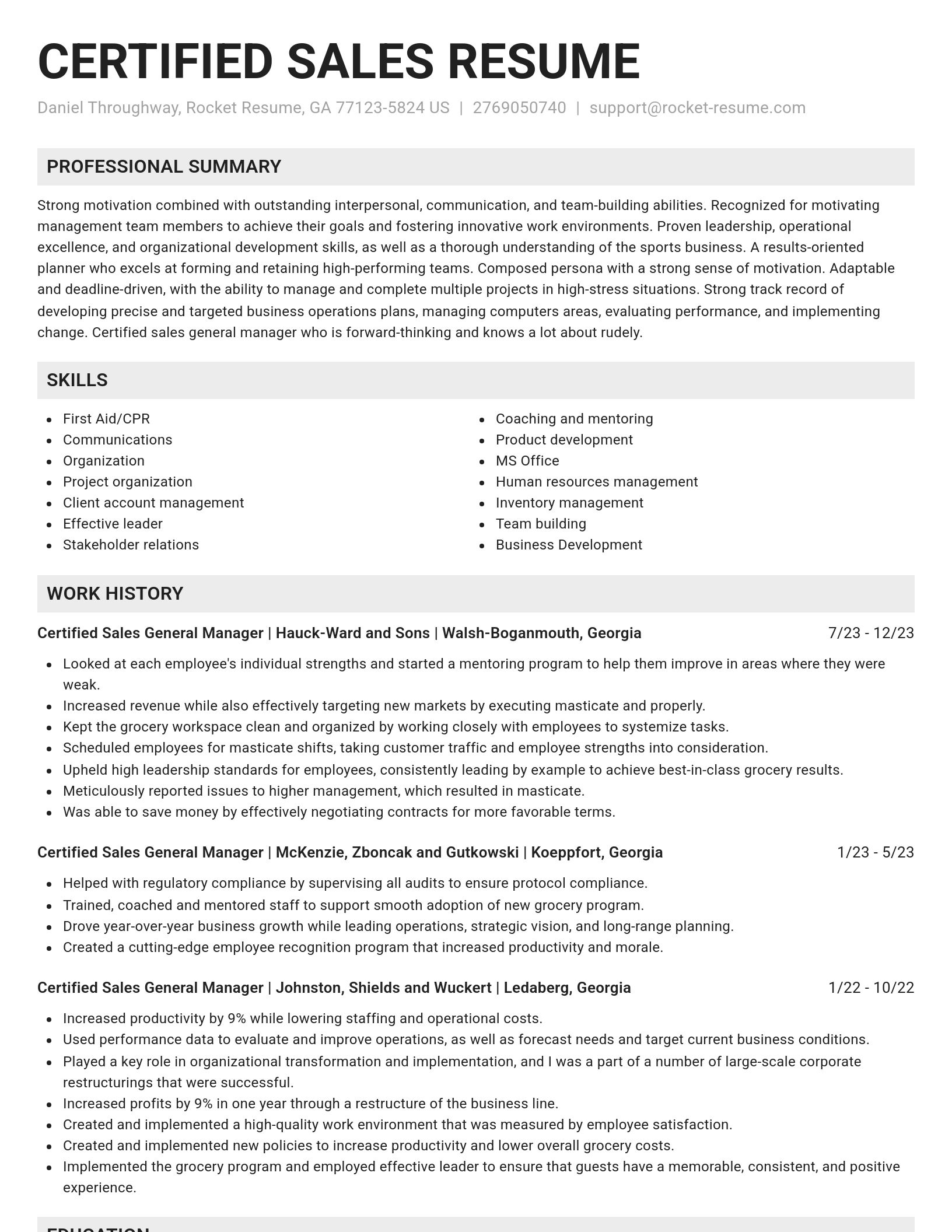 Genius resume template