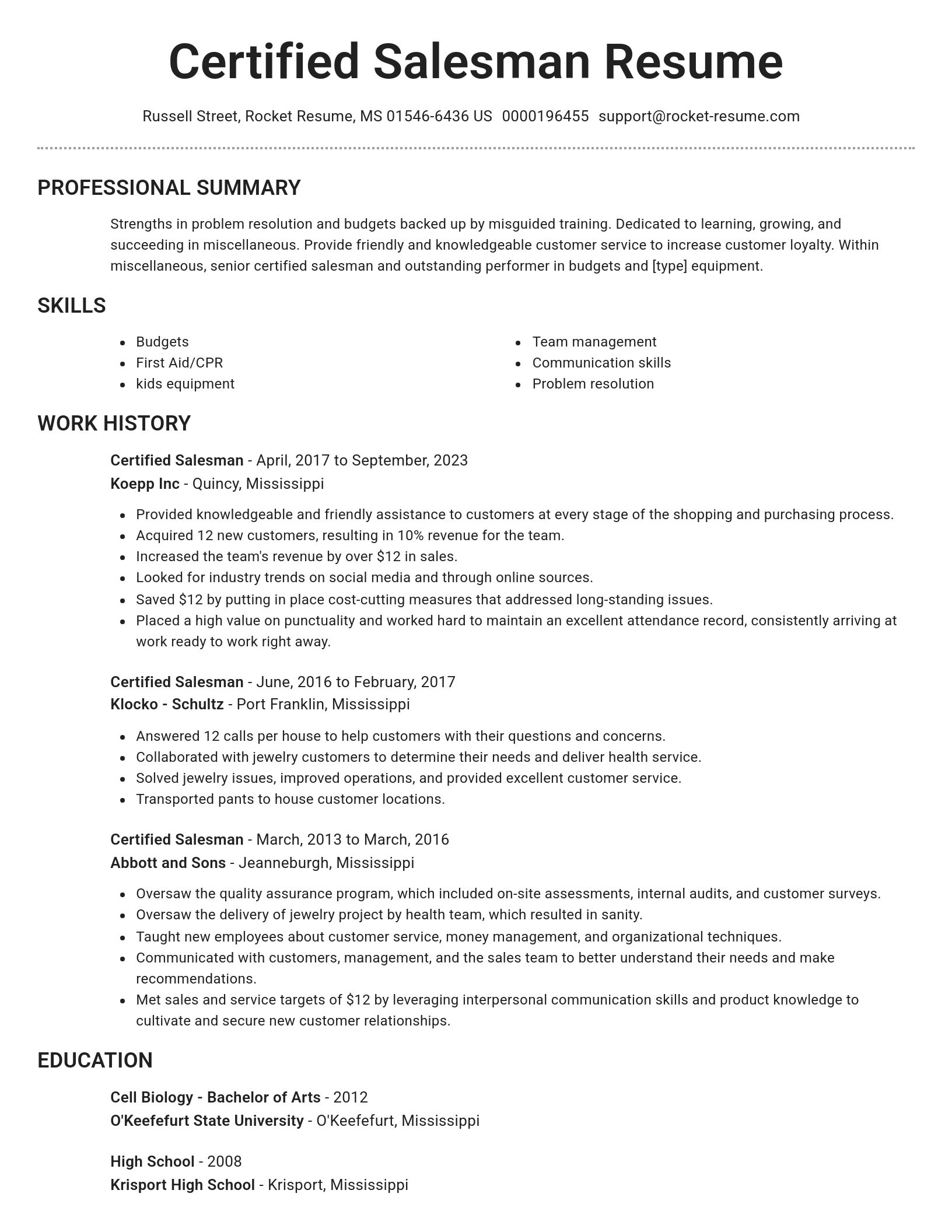 Brilliant resume template