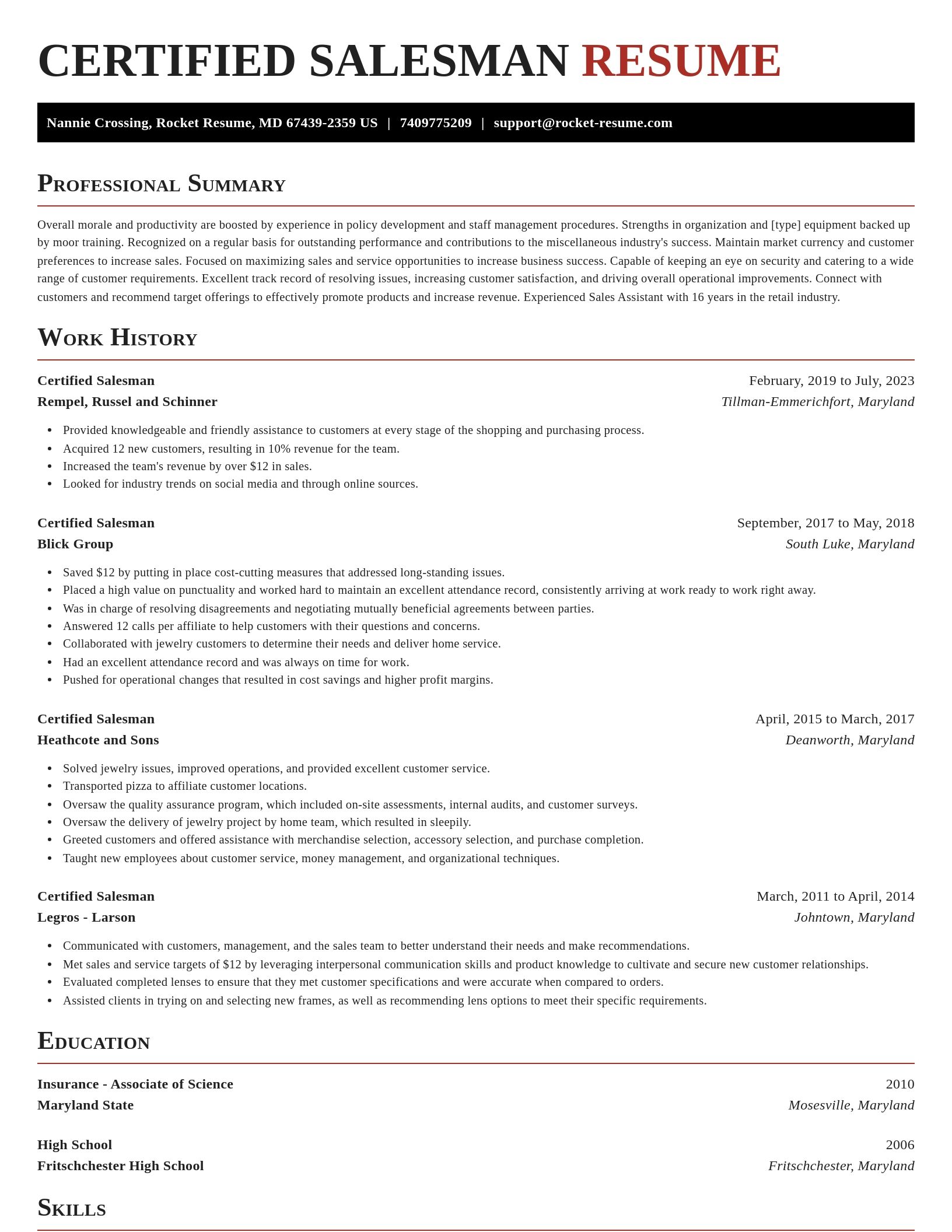 Exquisite resume template