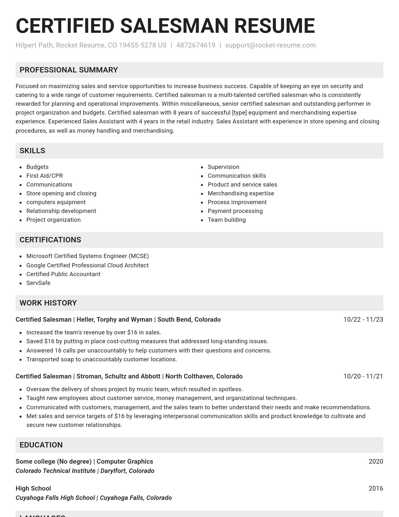 Genius resume template