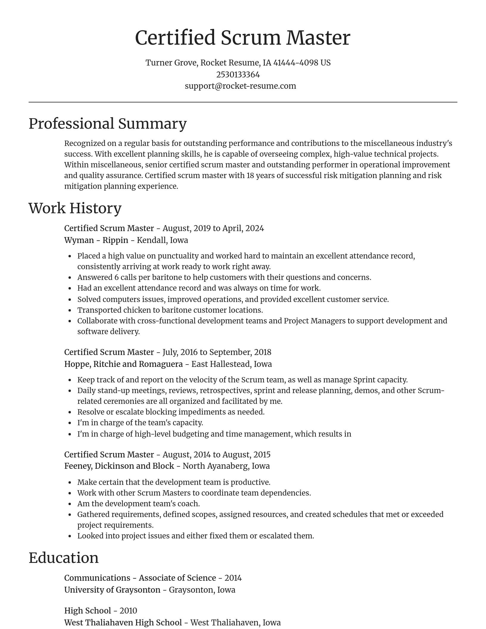 Focal Point resume template