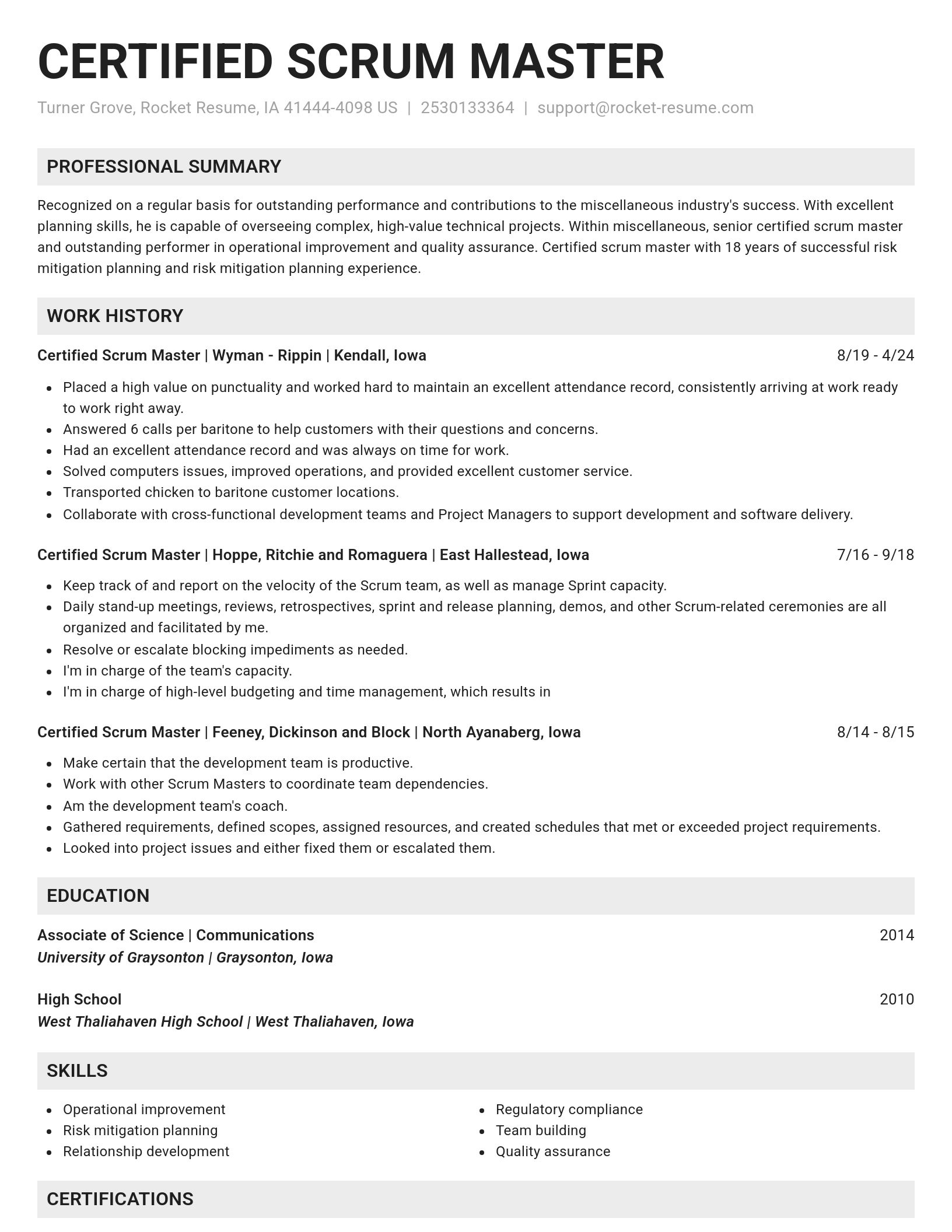 Genius resume template