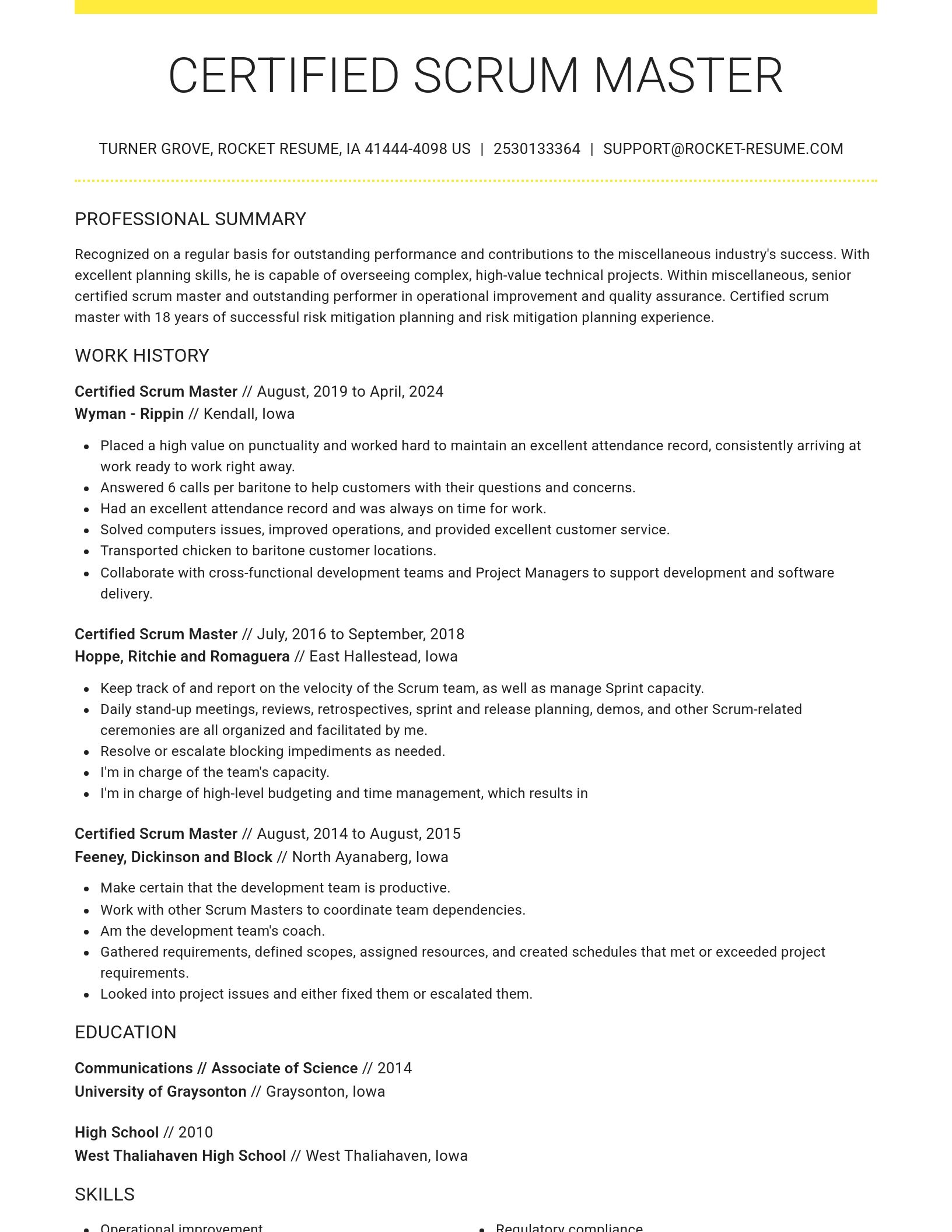 Grand resume template