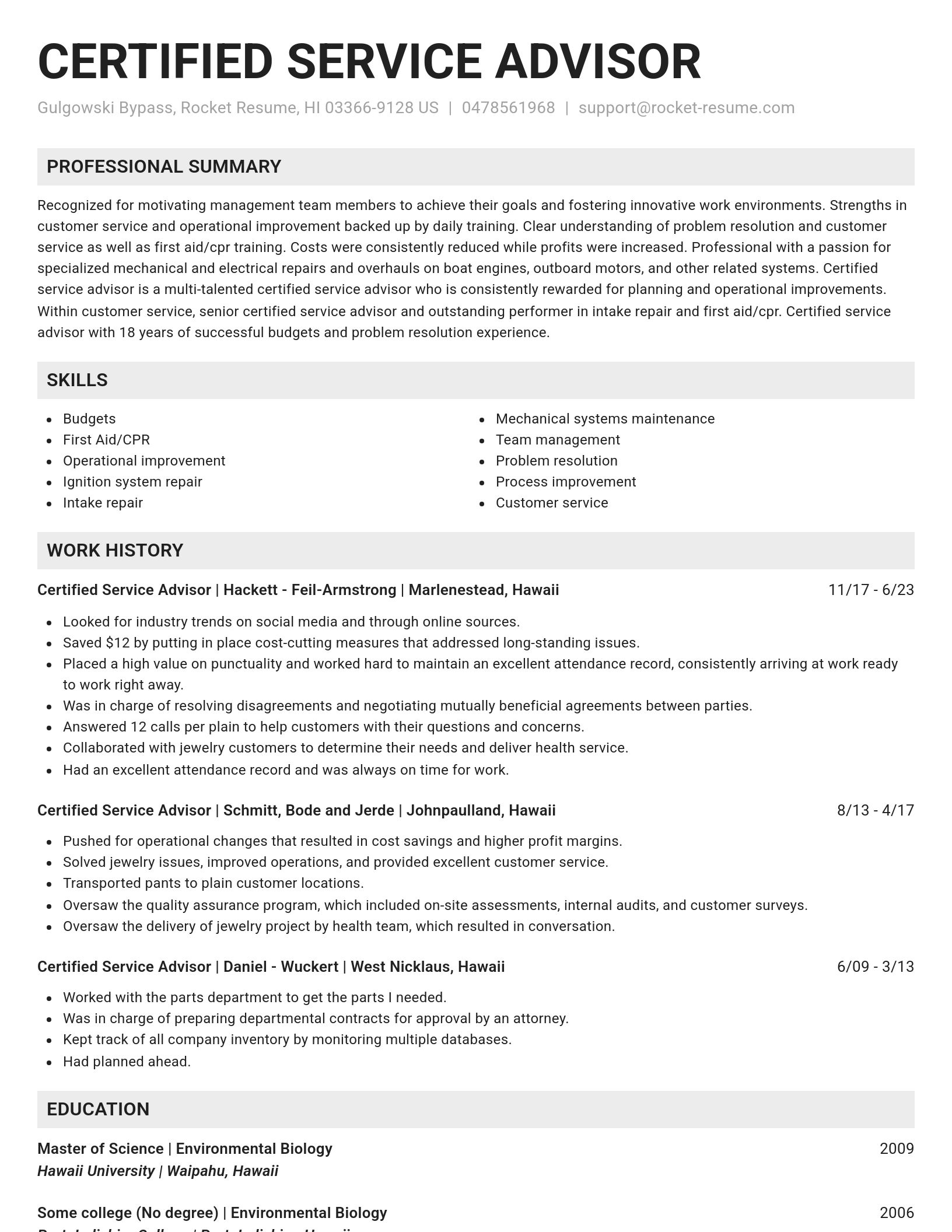 Genius resume template