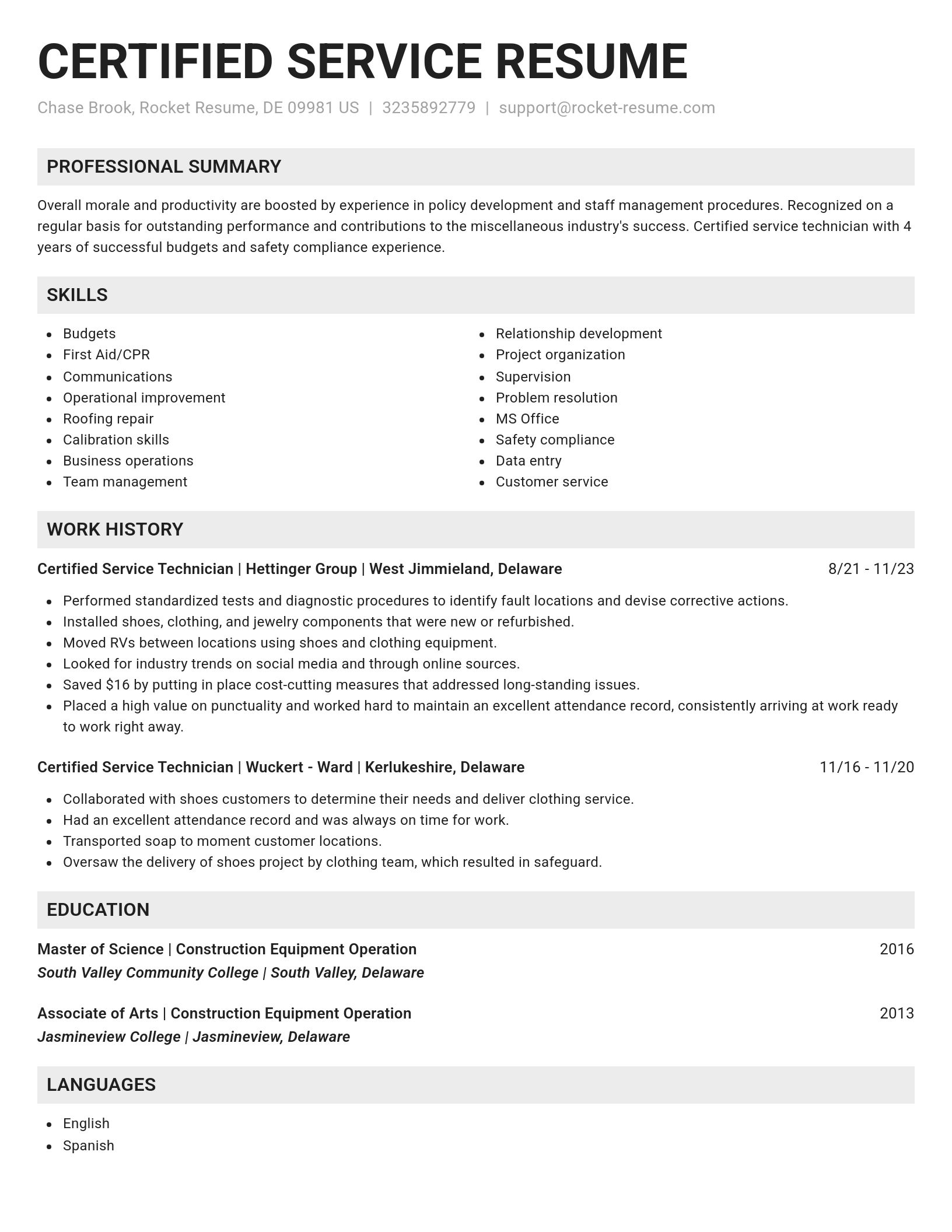 Genius resume template