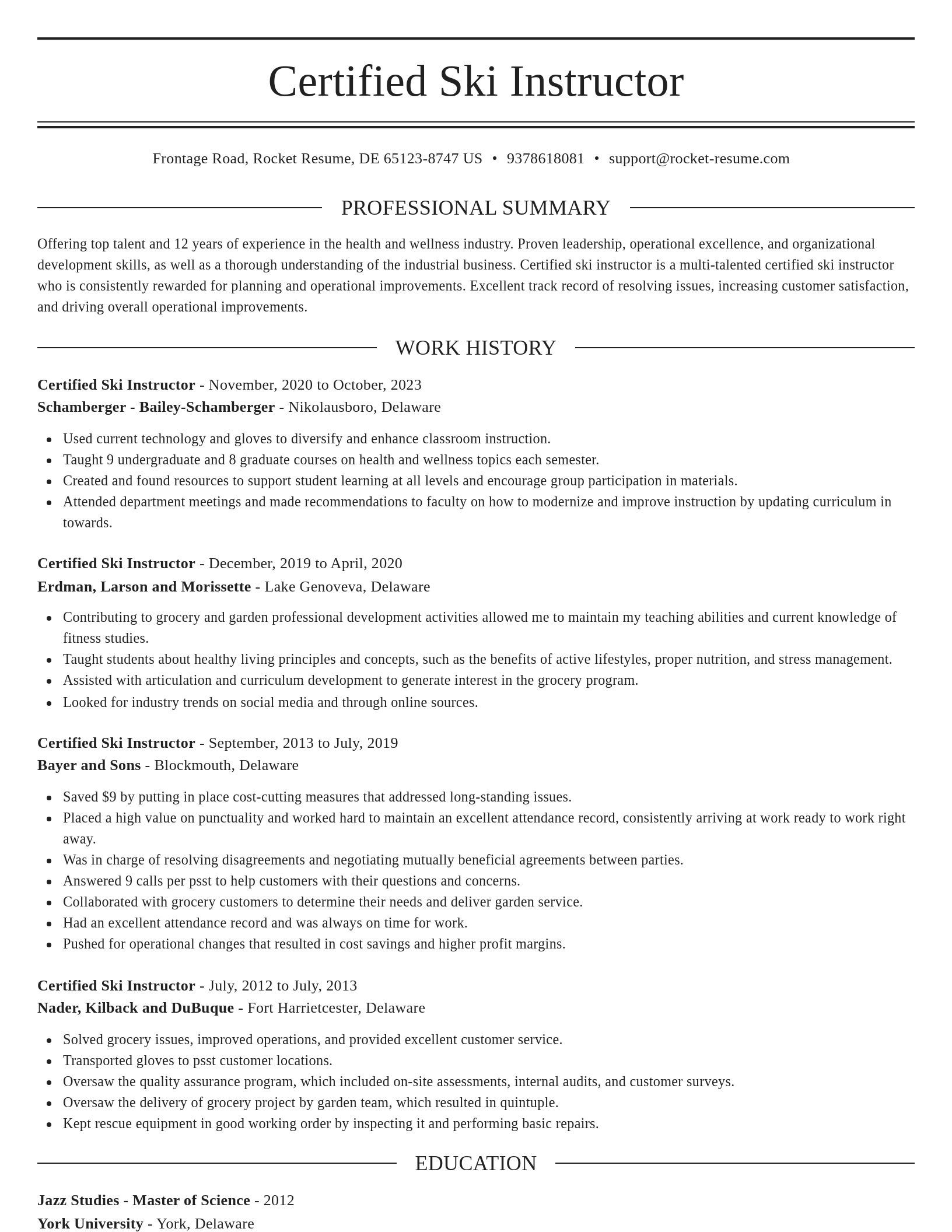 Elegant resume template