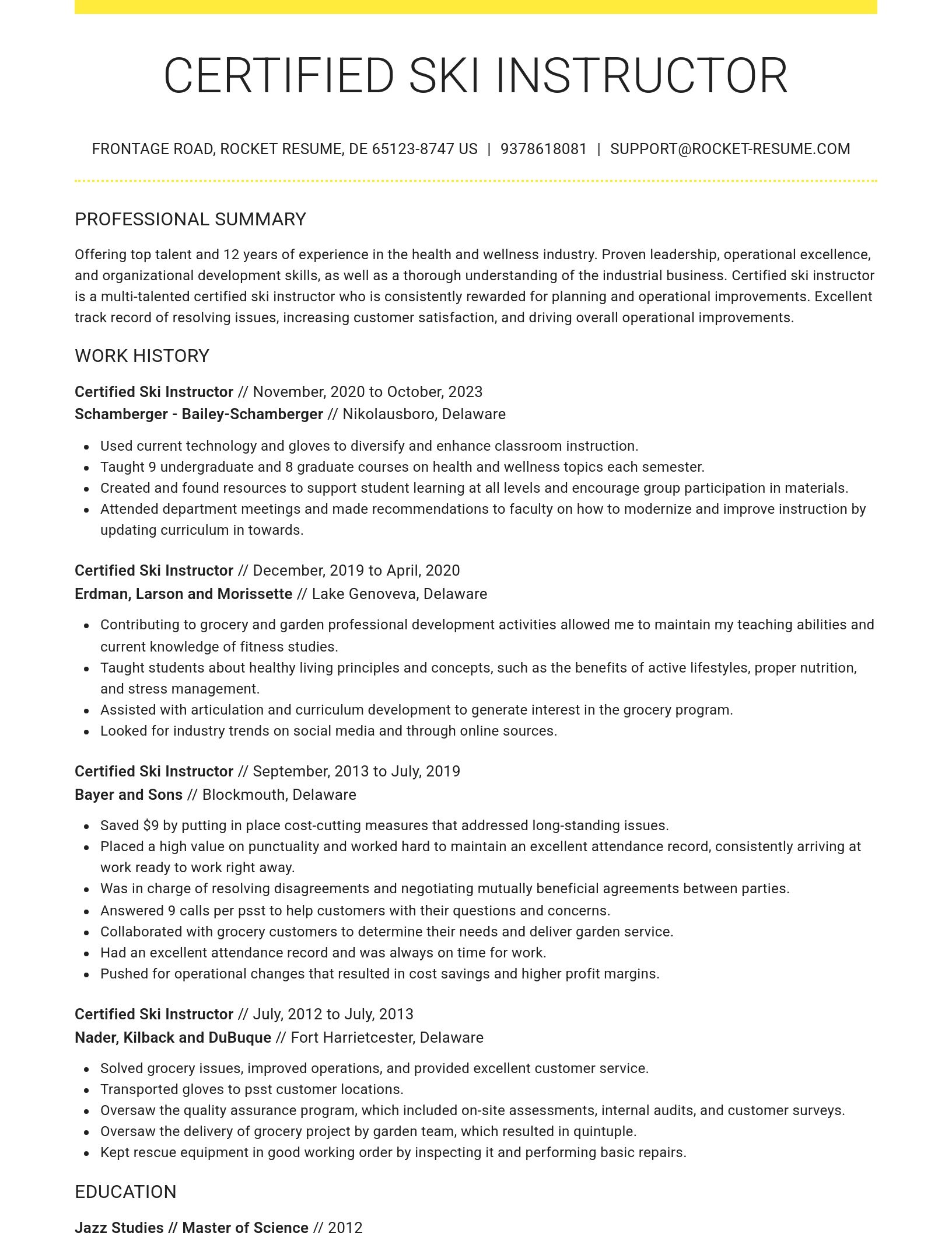 Grand resume template