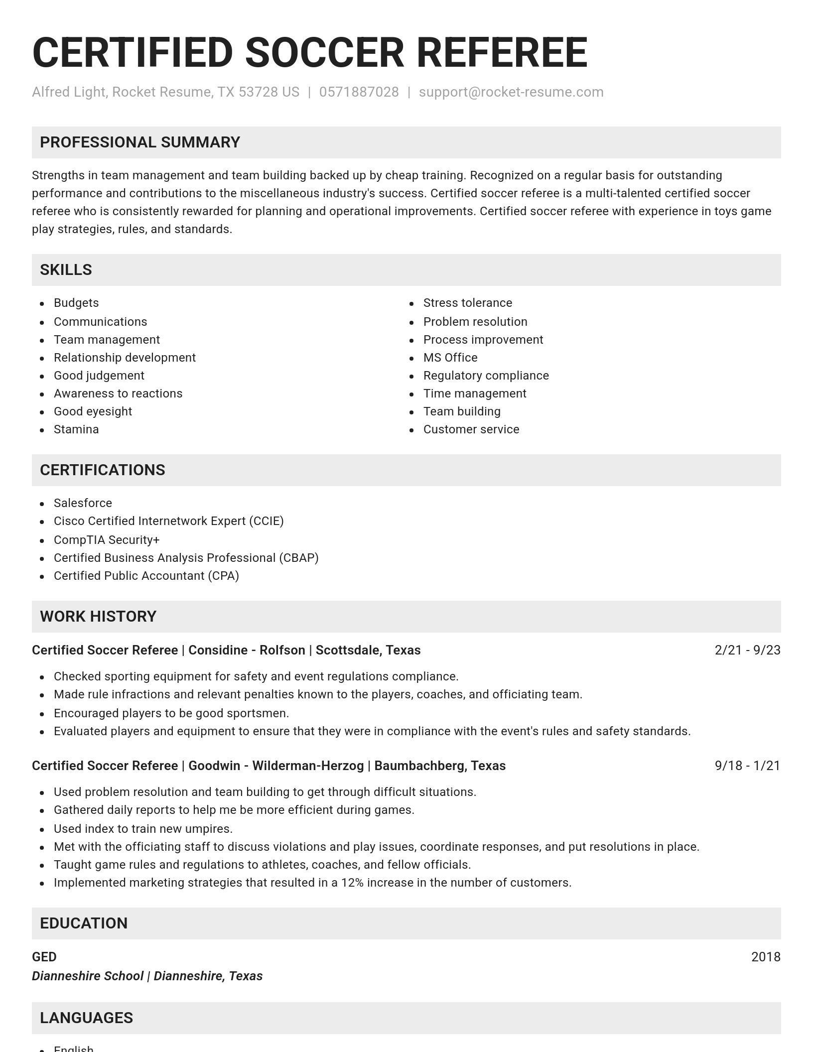 Genius resume template