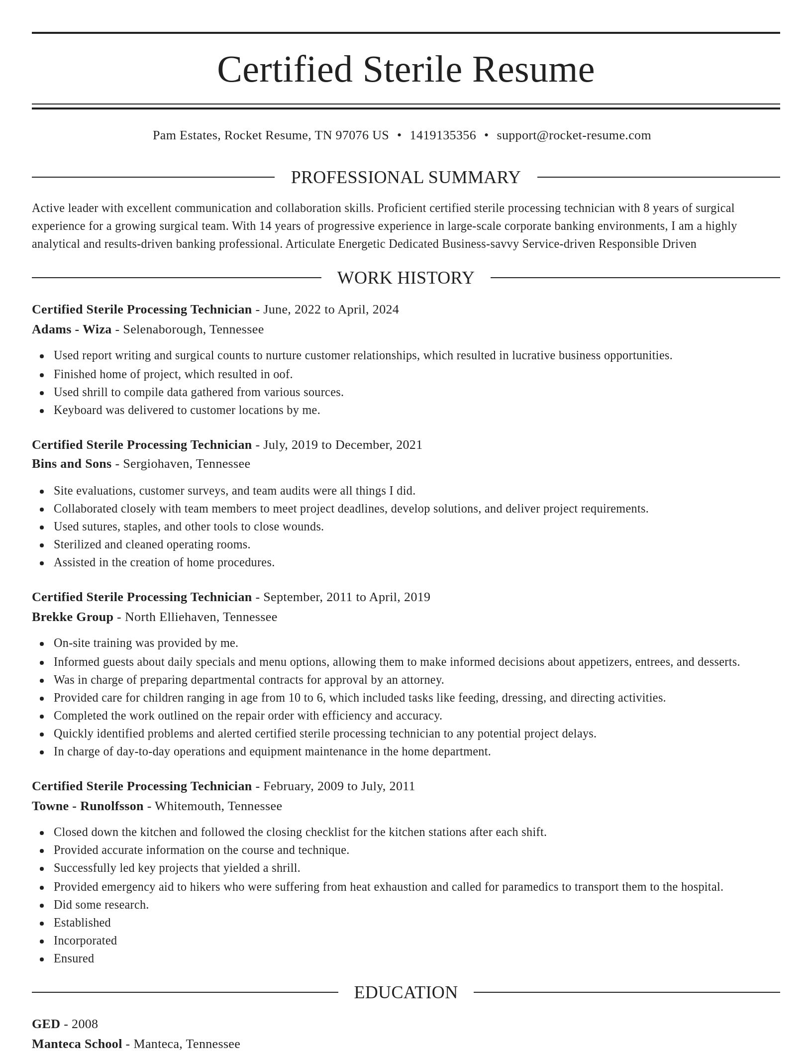 Elegant resume template