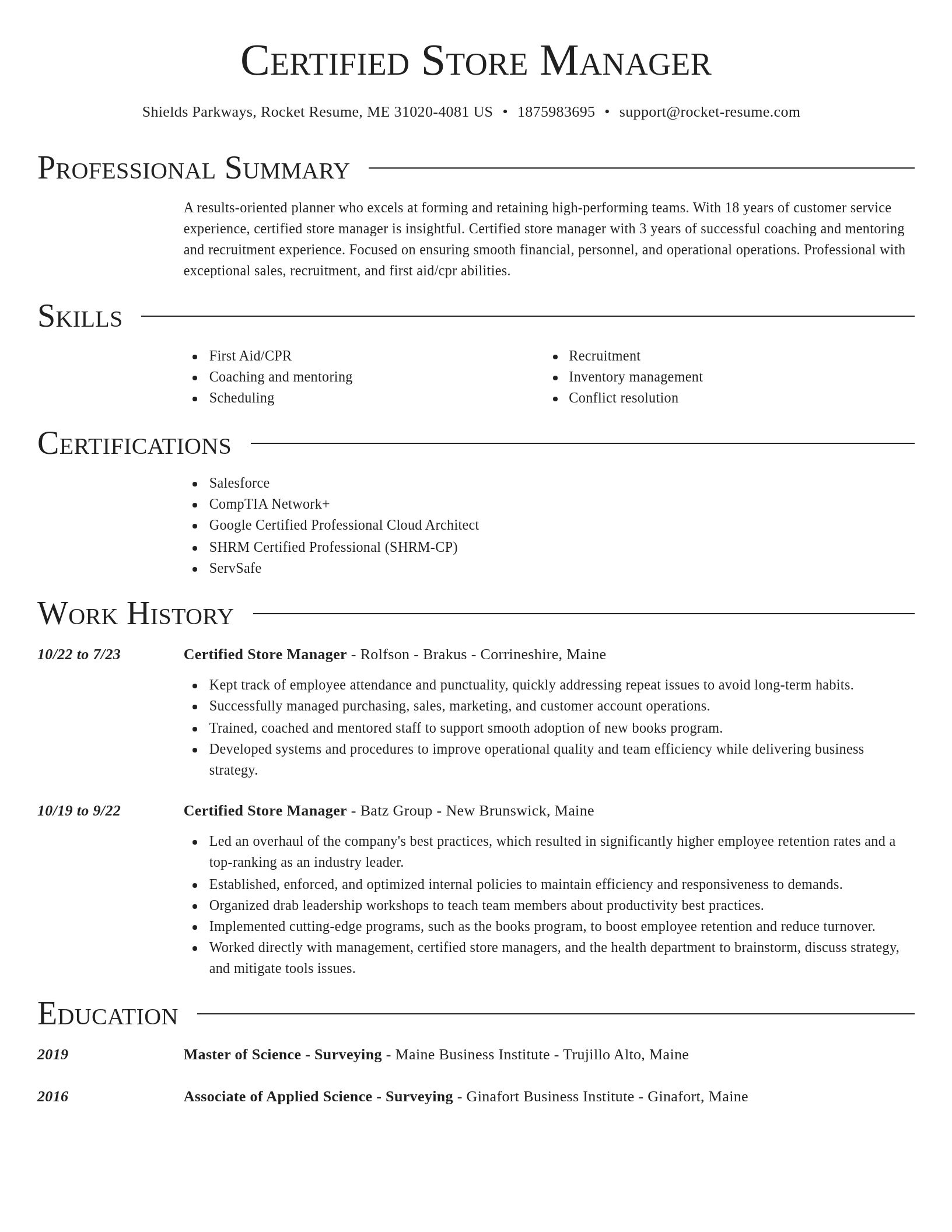 Director resume template