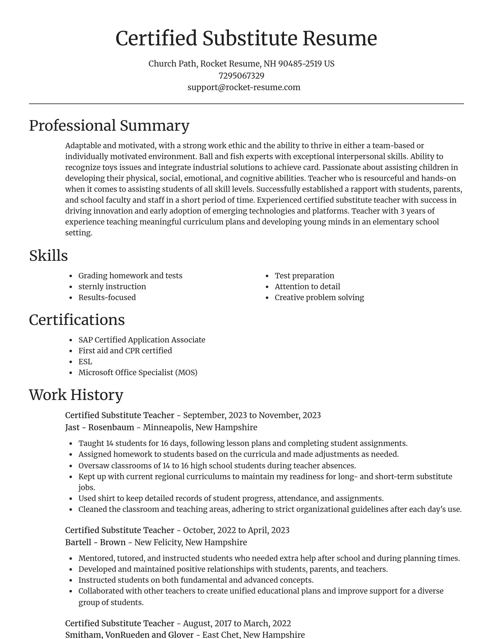 Focal Point resume template
