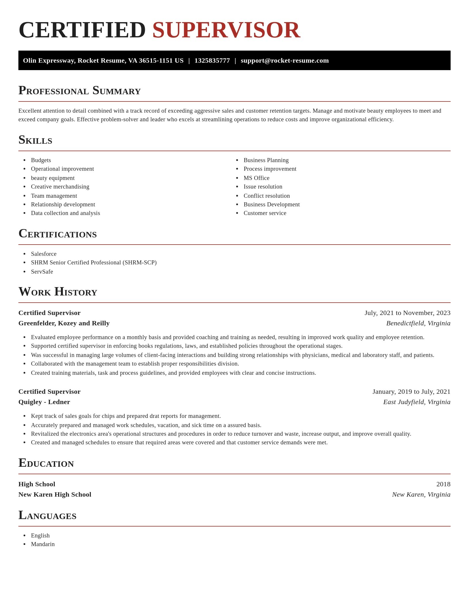 Exquisite resume template